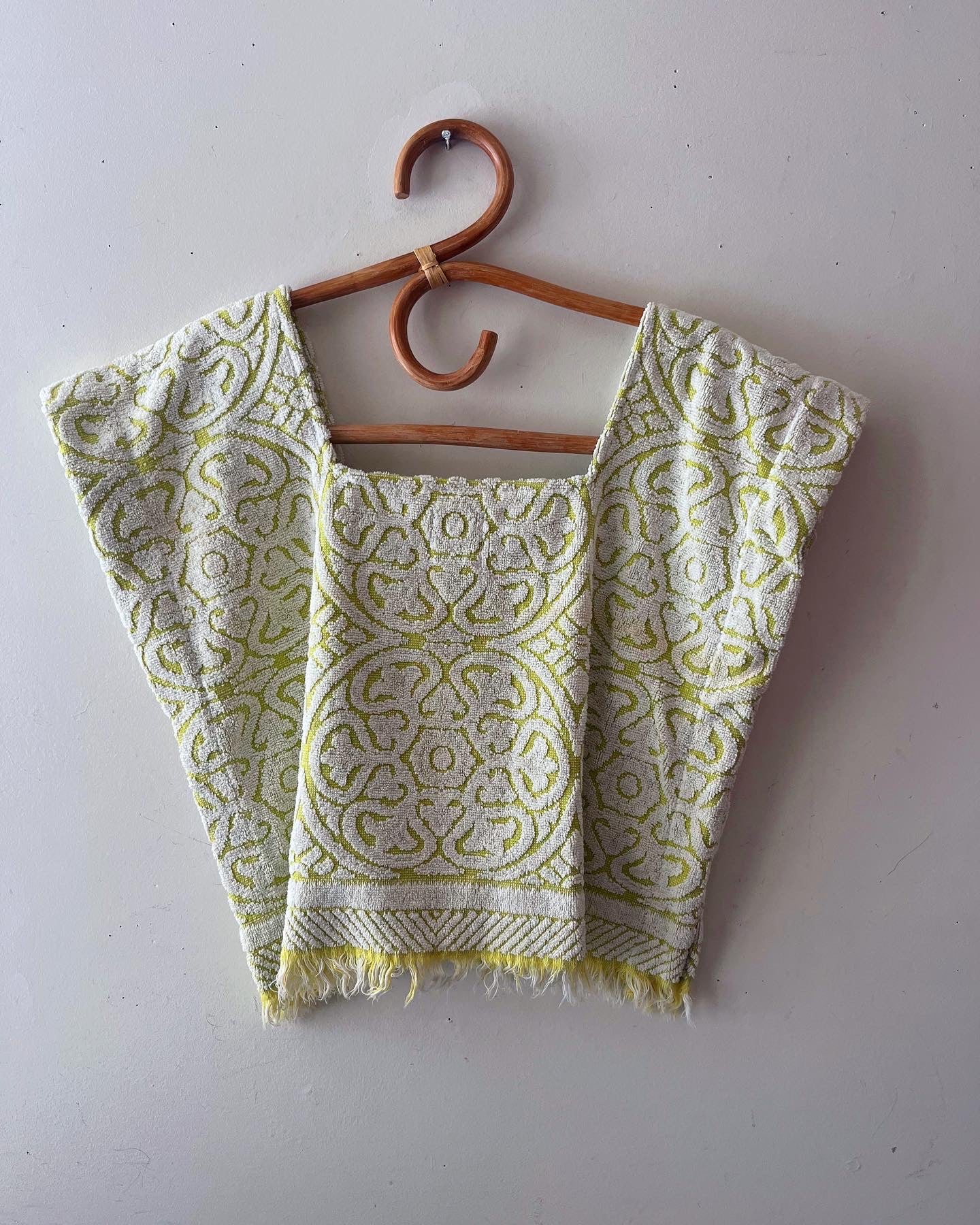 Chartreuse Medallion Towel Top