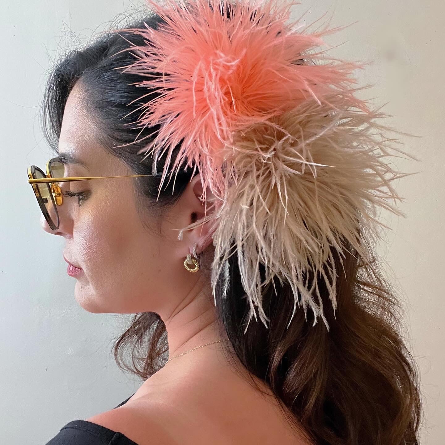 Feather Puff Clip Broach