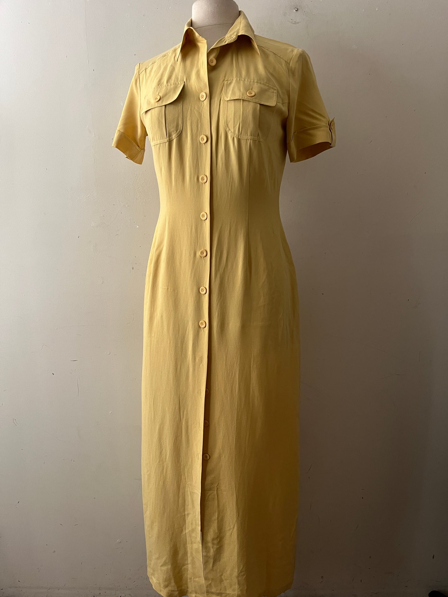 Silk Shirt Dress| S/M