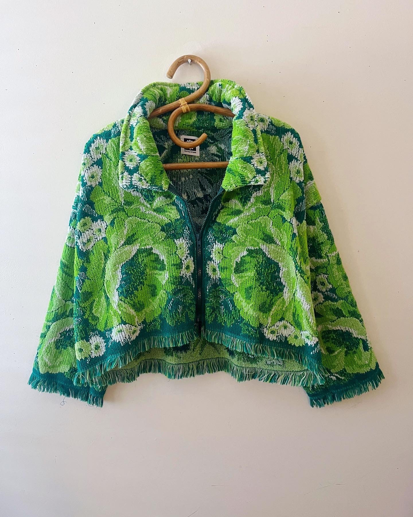Green Envy Poppies Towel Jacket