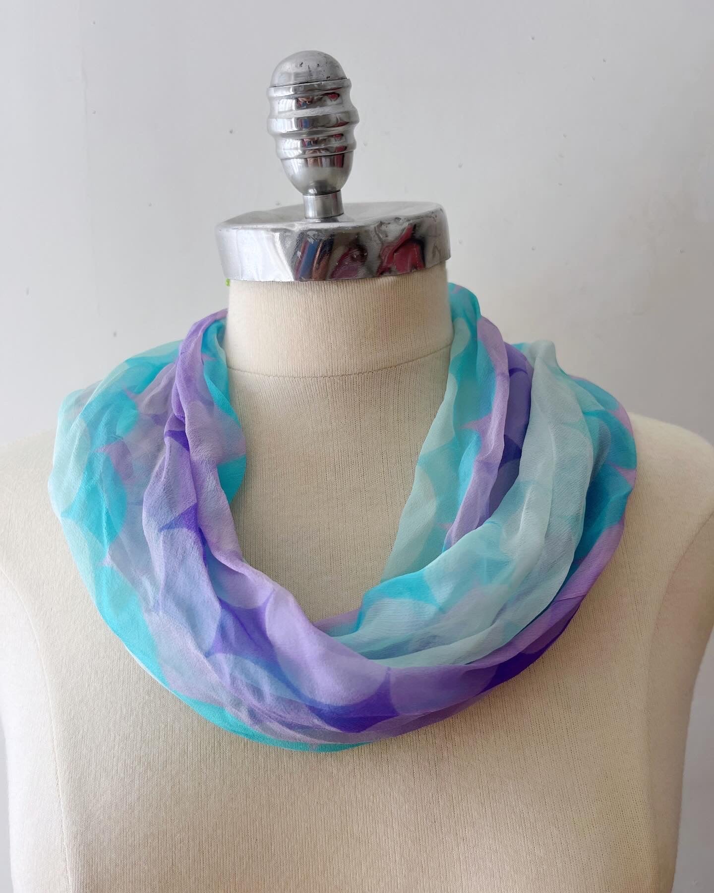 Circle Silk Scarf- Pastel Hues