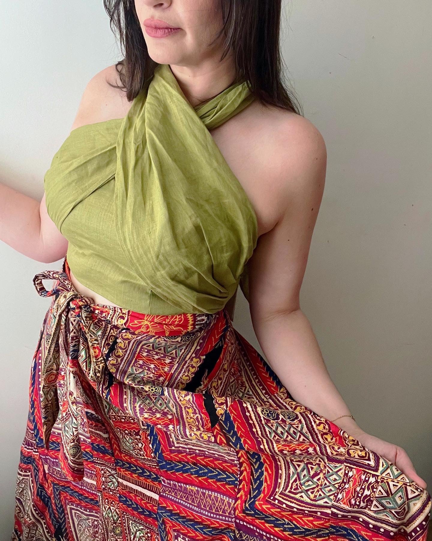 Block Print Dress or Maxi Skirt