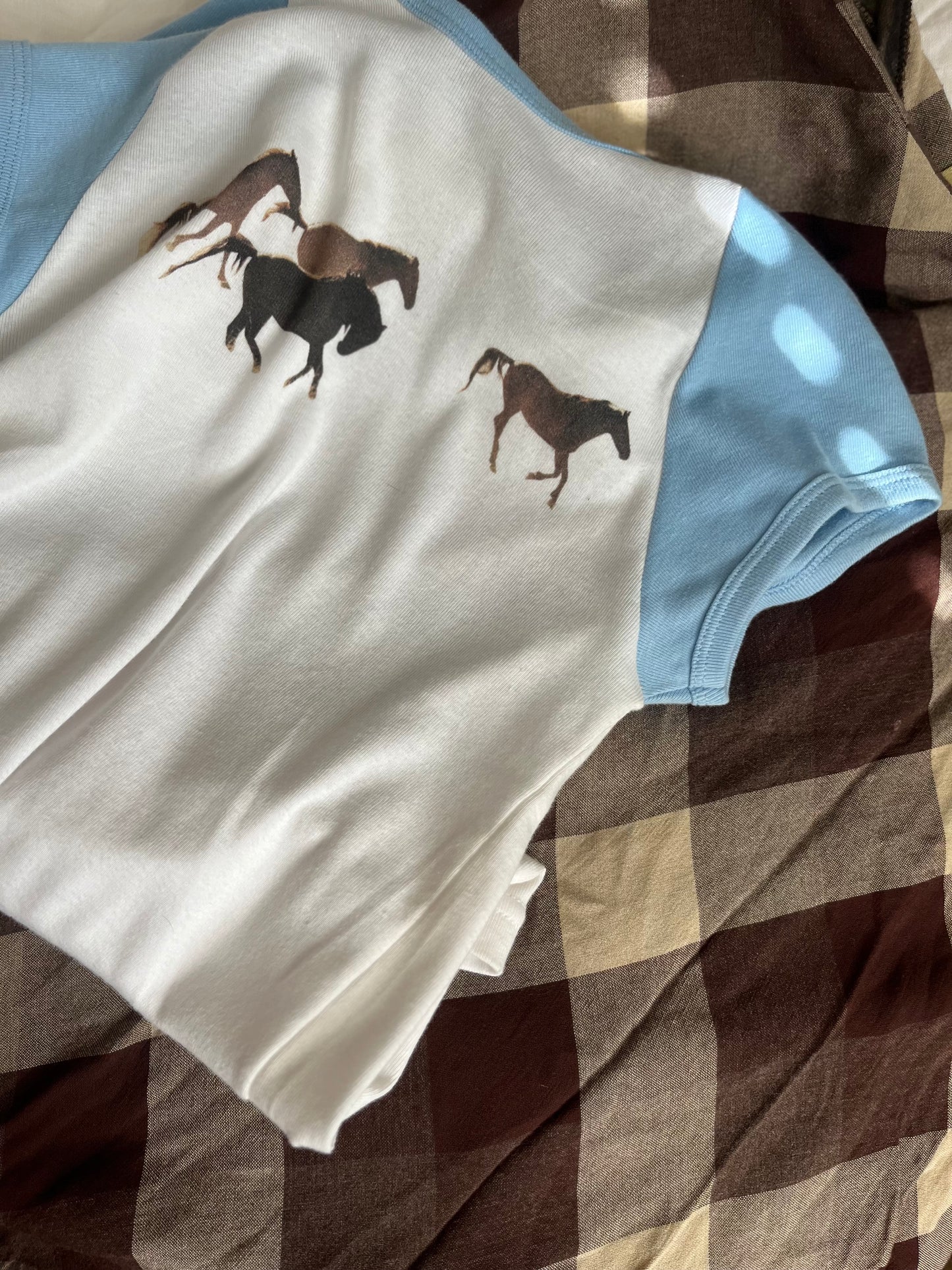 Horse Pack Baby Tee shirt| Small