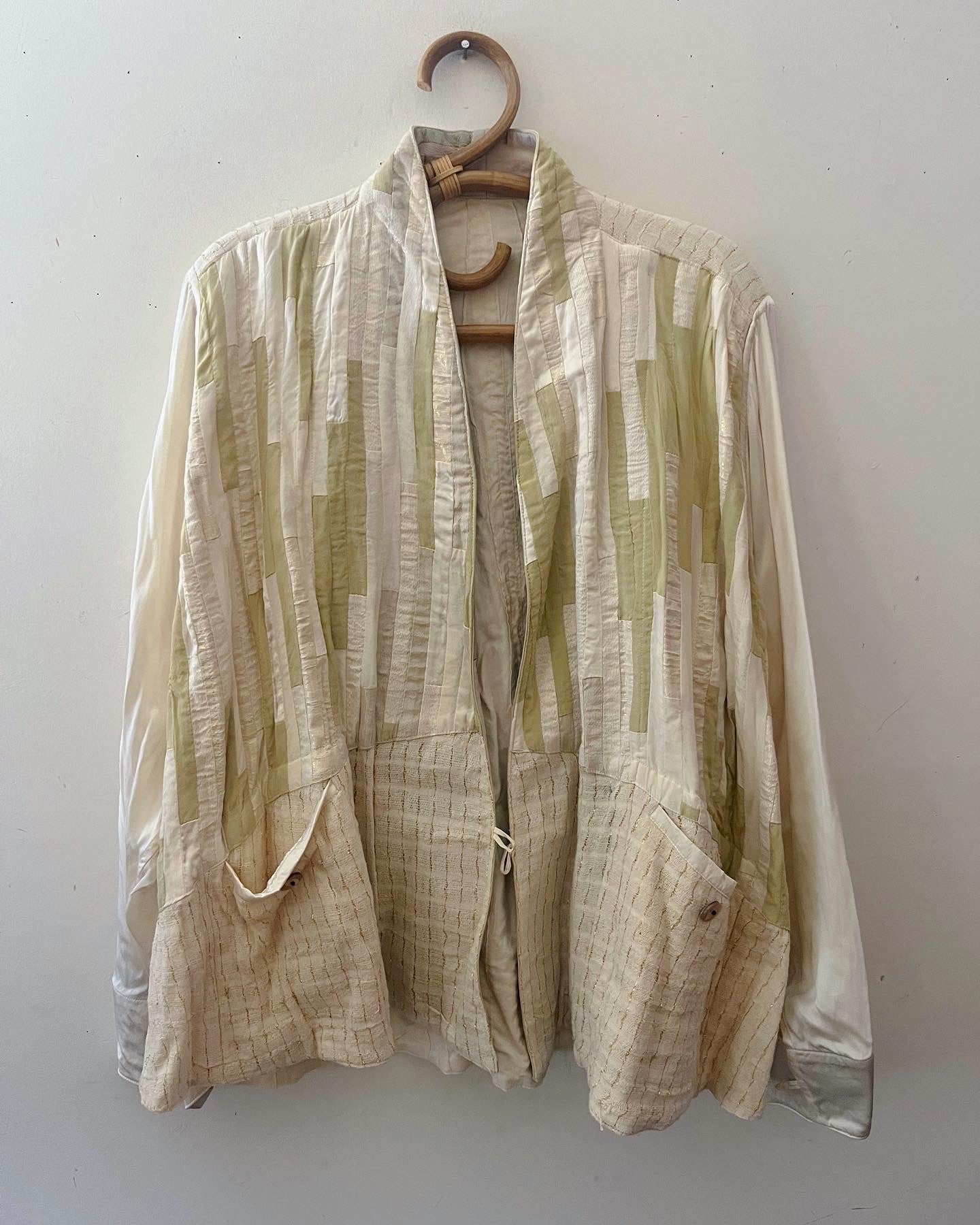 Reversible Hand Painted Leather Silk Jacket