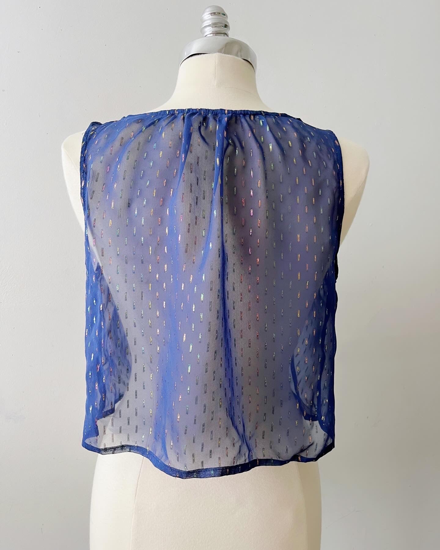 Babydoll Sheer Metallic Top