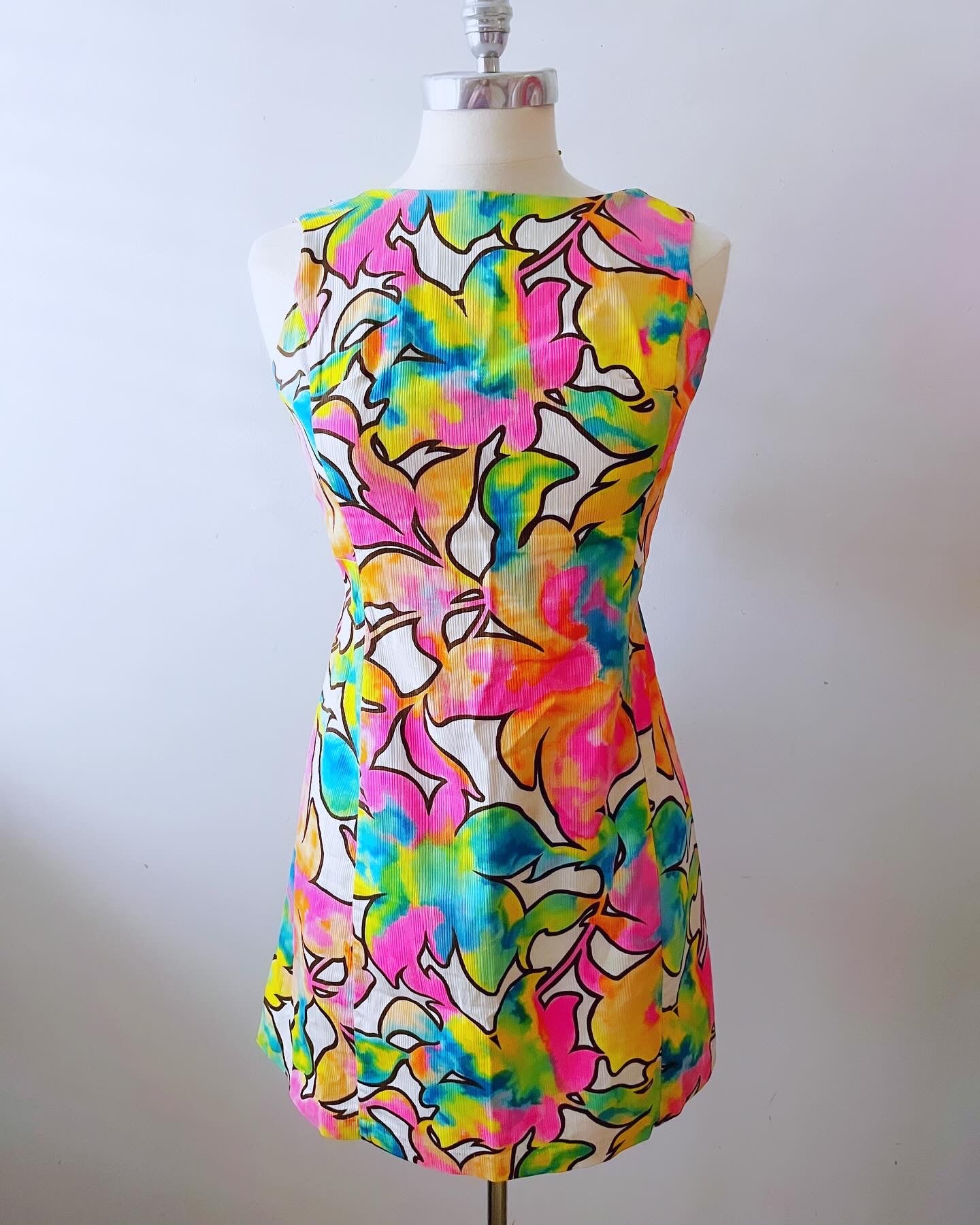 Rainbow Mod Cutout Mini Dress| Small