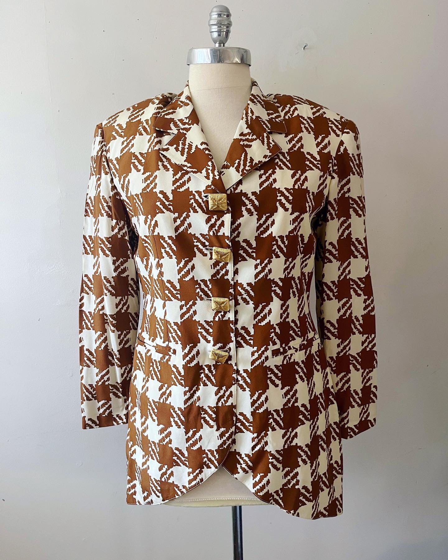 Chestnut Silk Blazer Jacket