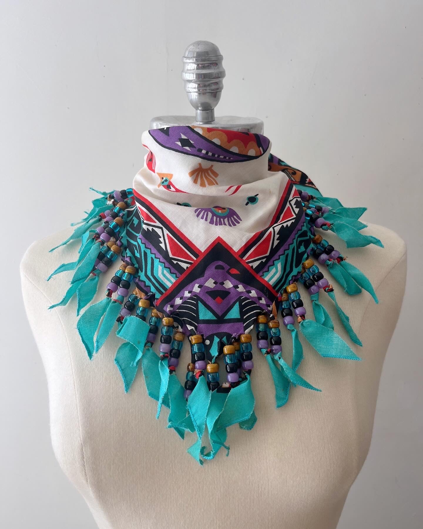 Fringed Necktie Bandana