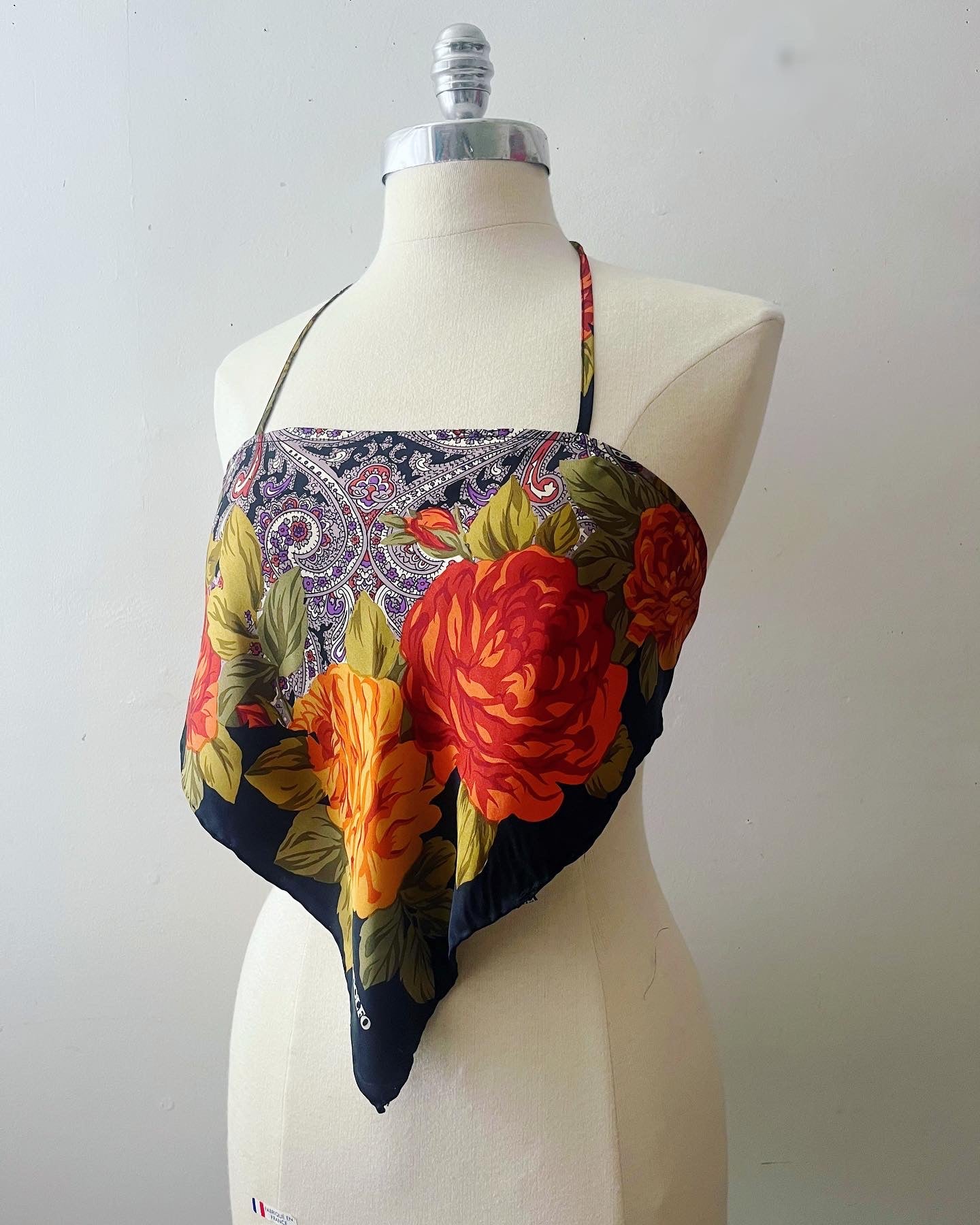 Floral Scarf Halter| Small-Medium