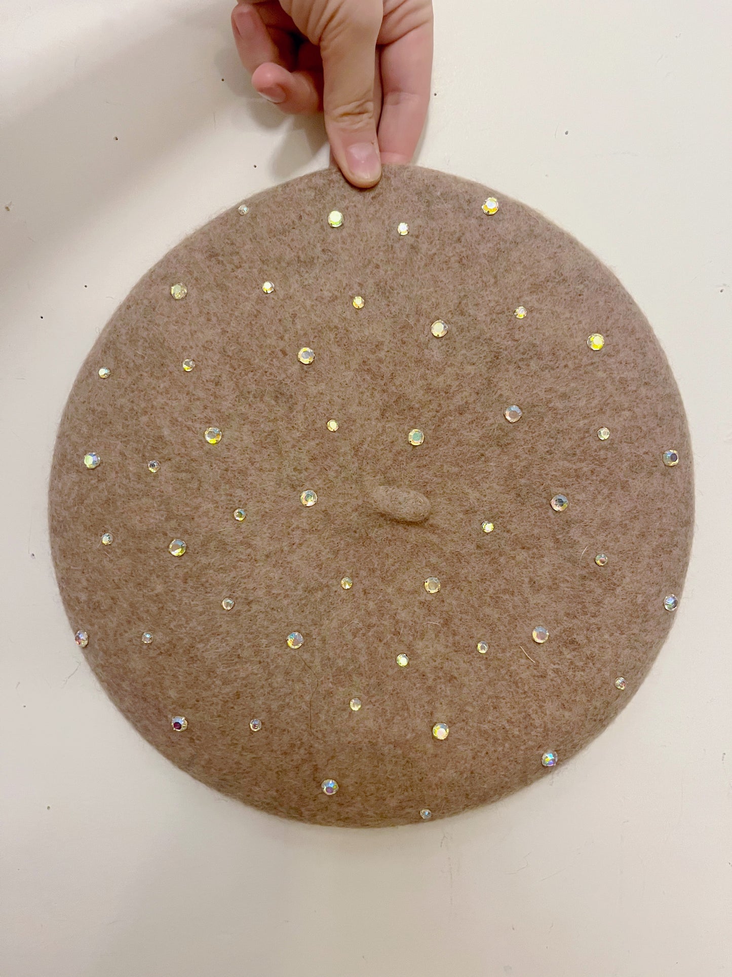 Stud Pop Beret- Sparkle Micro-dose Mocha