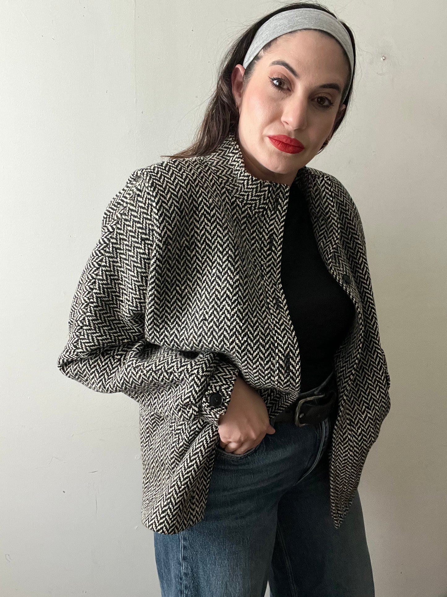 Chevron Tweed Jacket| Large