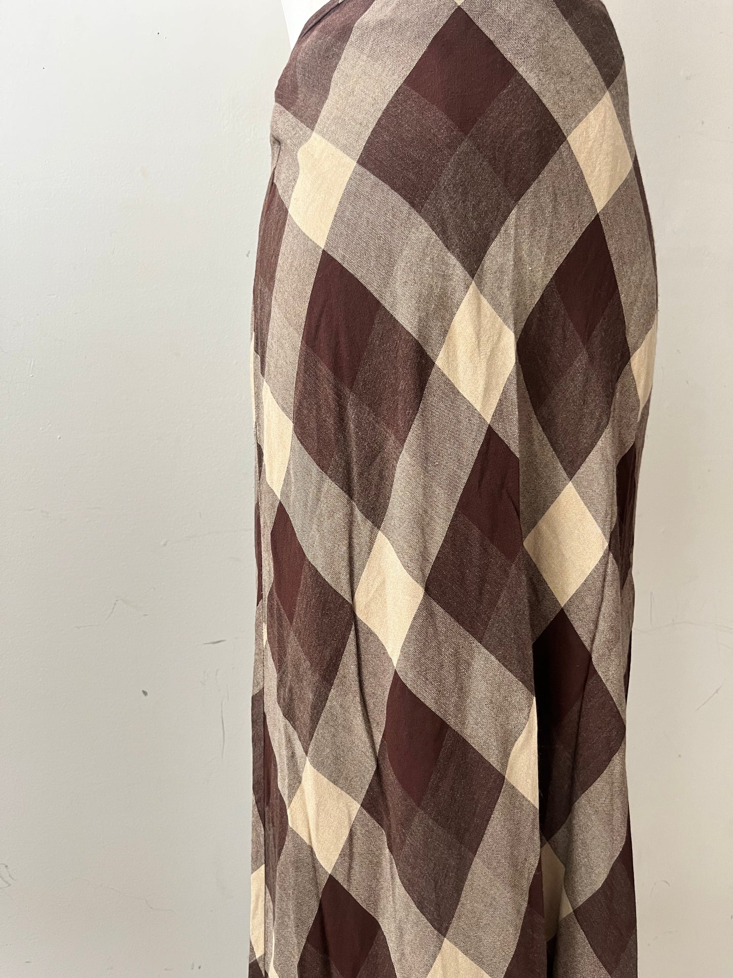 Argyle Paid Bias Cut Skirt| Medium