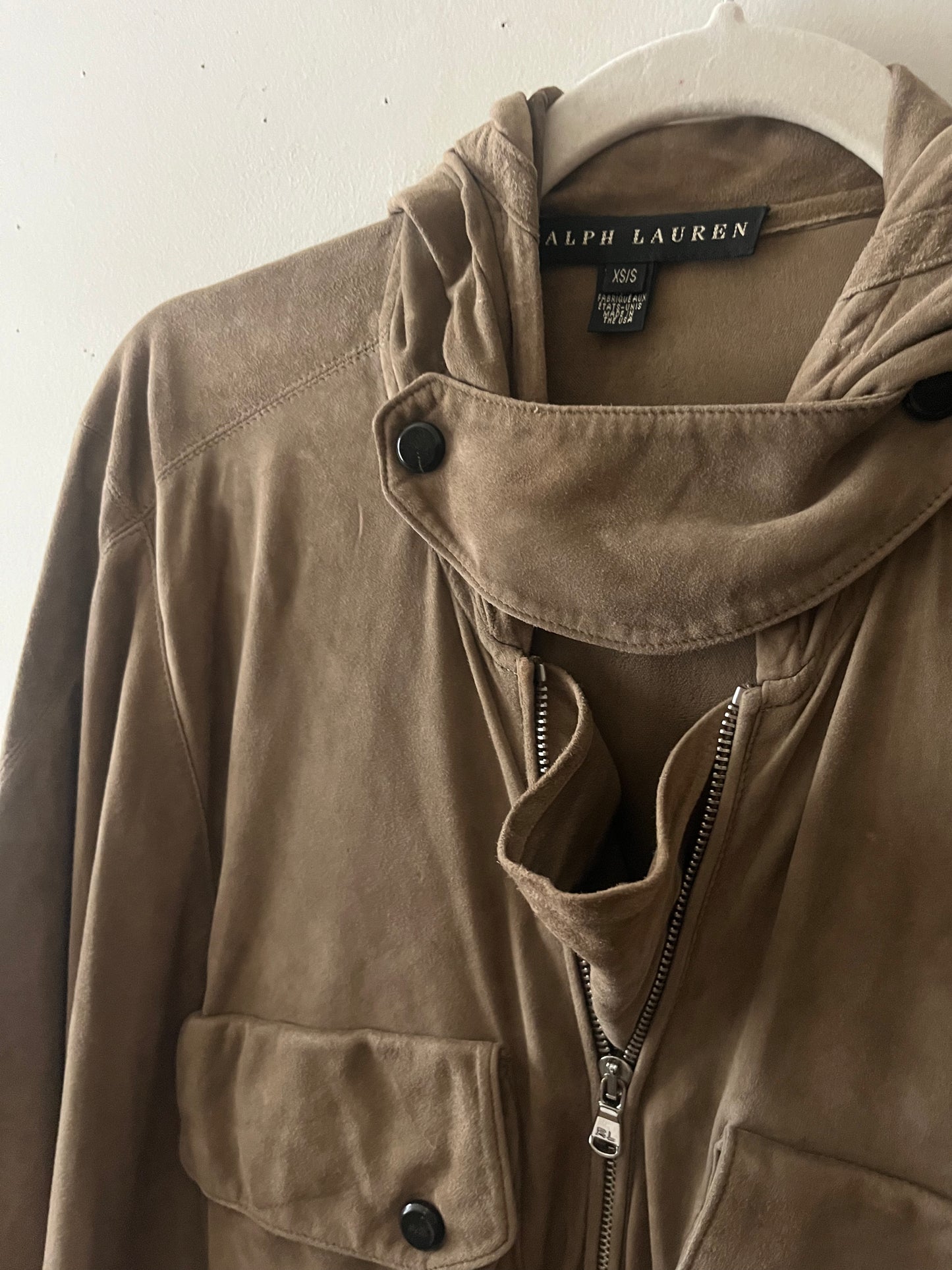 Ralph Lauren Suede Utility Poncho| One Size