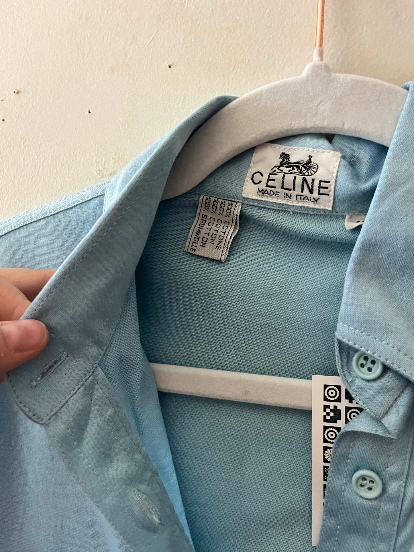 Celine Cotton Top Sky Blue | S/M