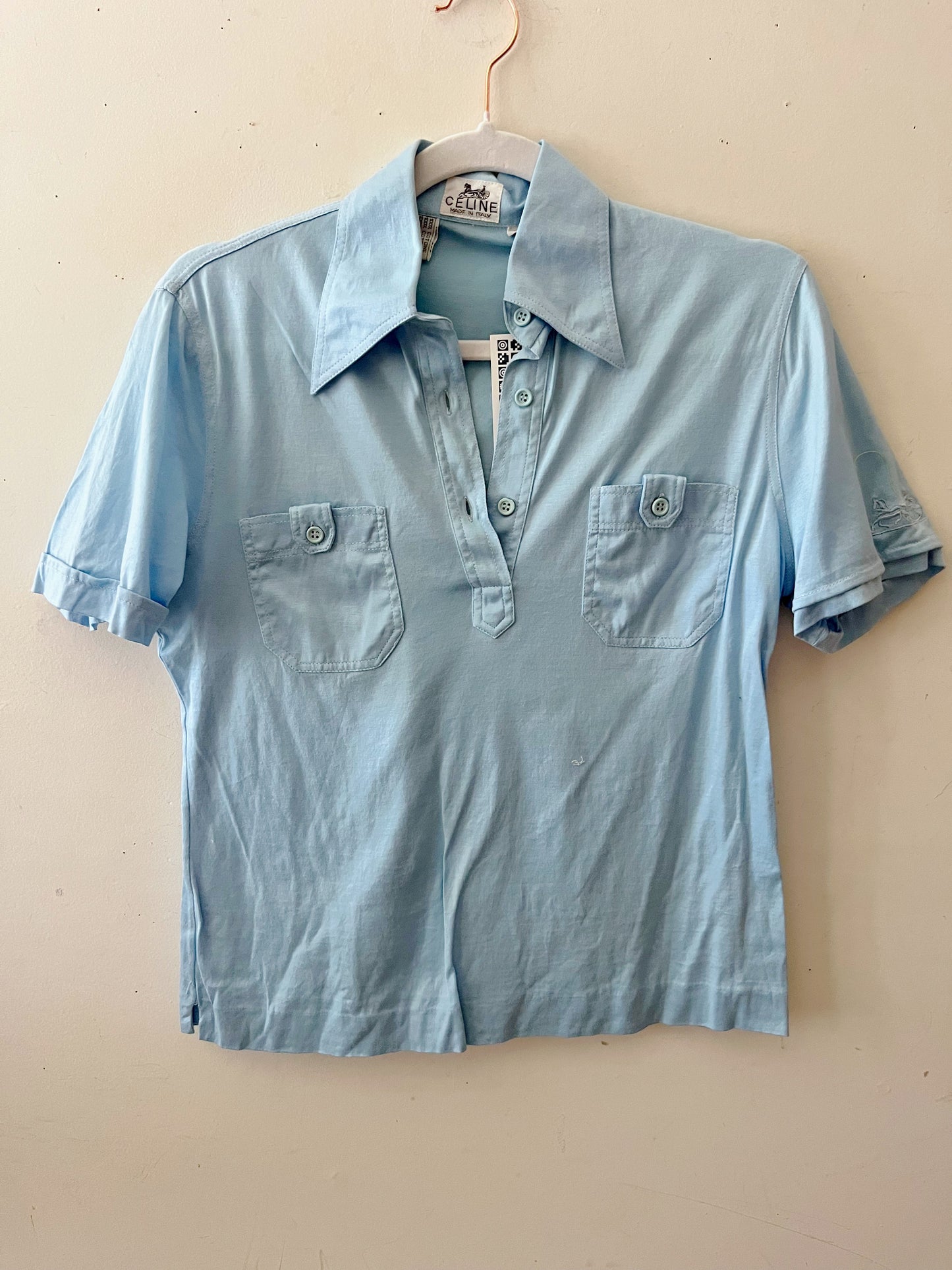 Celine Cotton Top Sky Blue | S/M