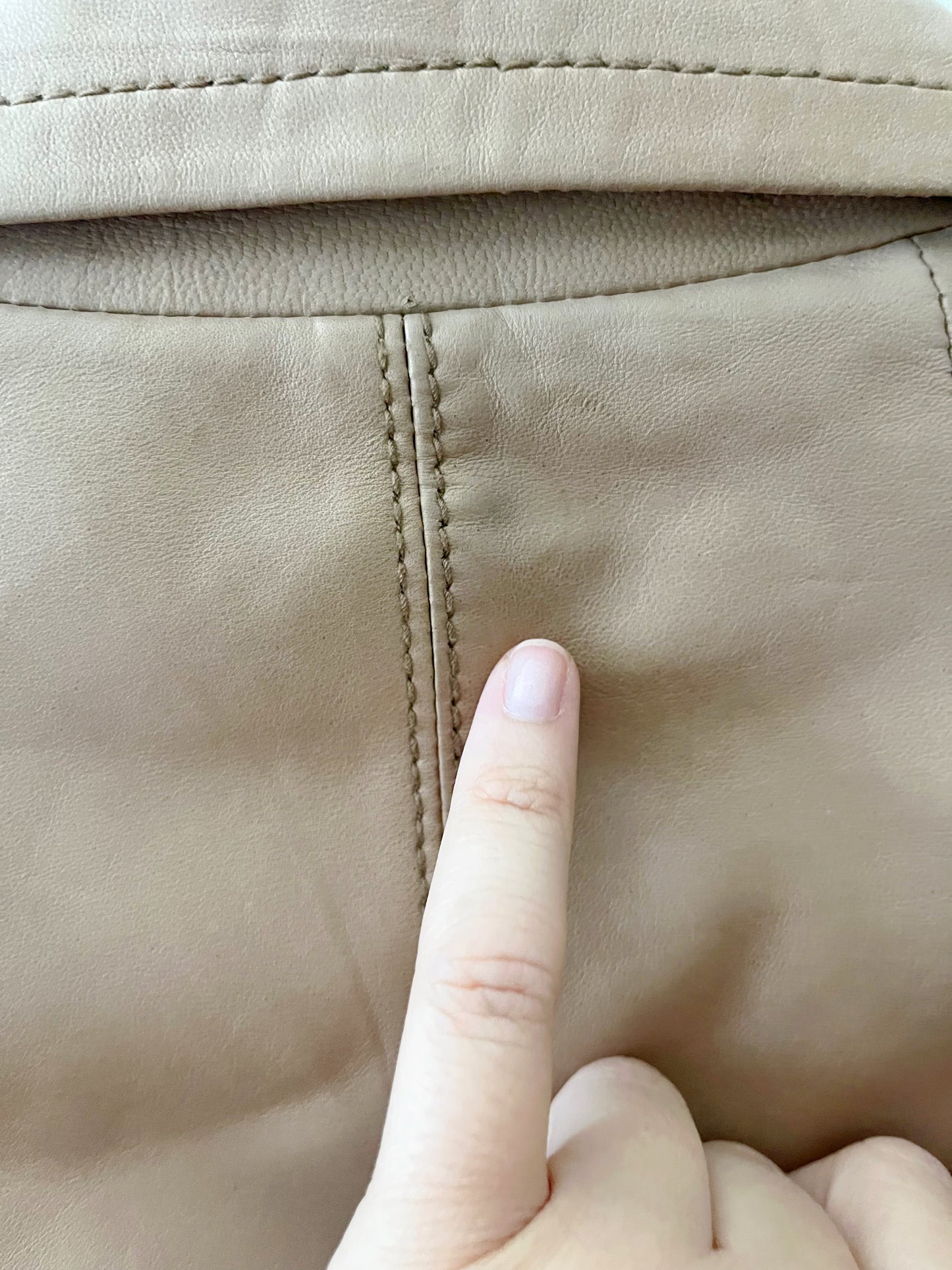 Cropped Leather Jacket | Medium