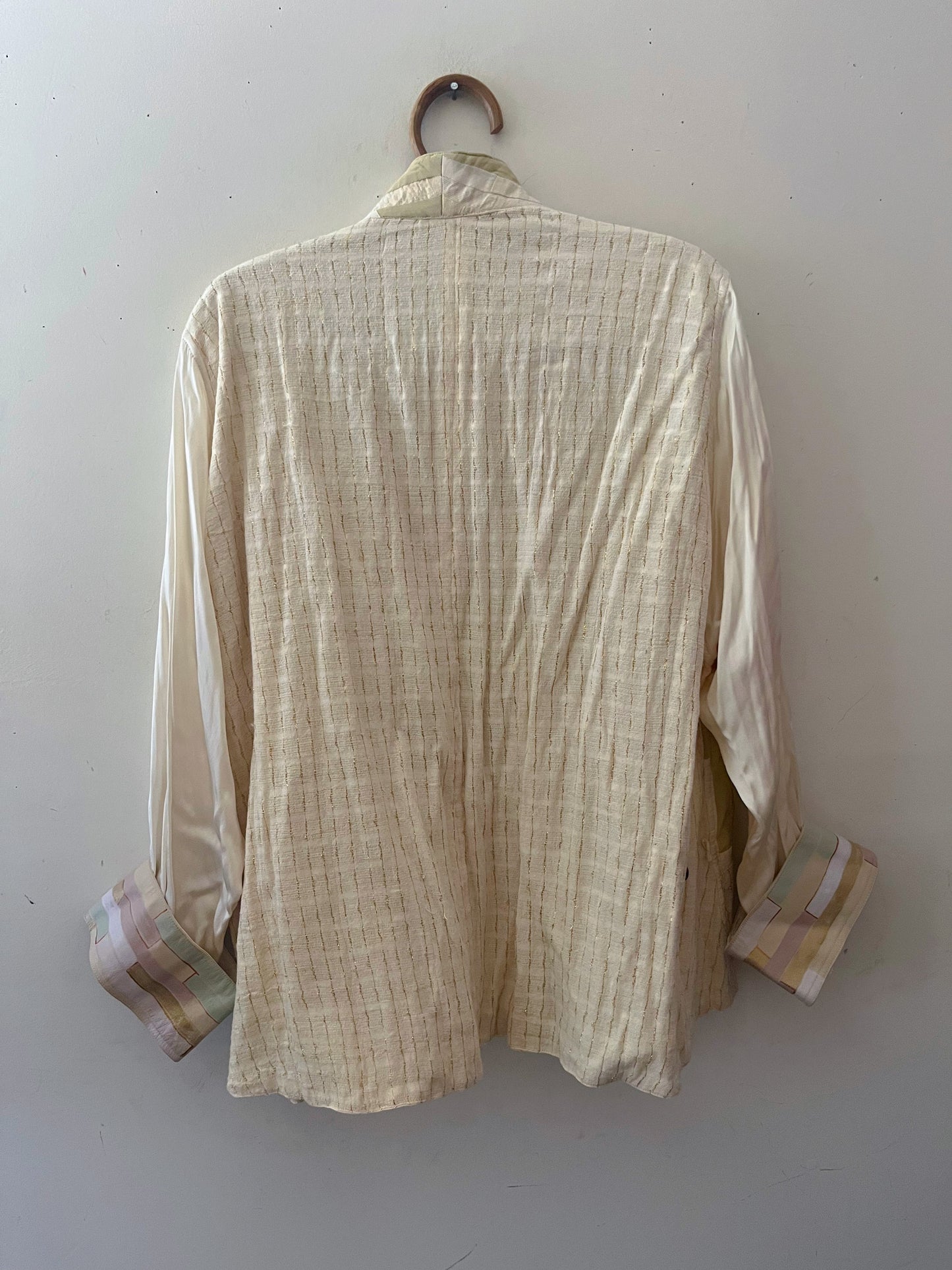 Reversible Hand Painted Leather Silk Jacket
