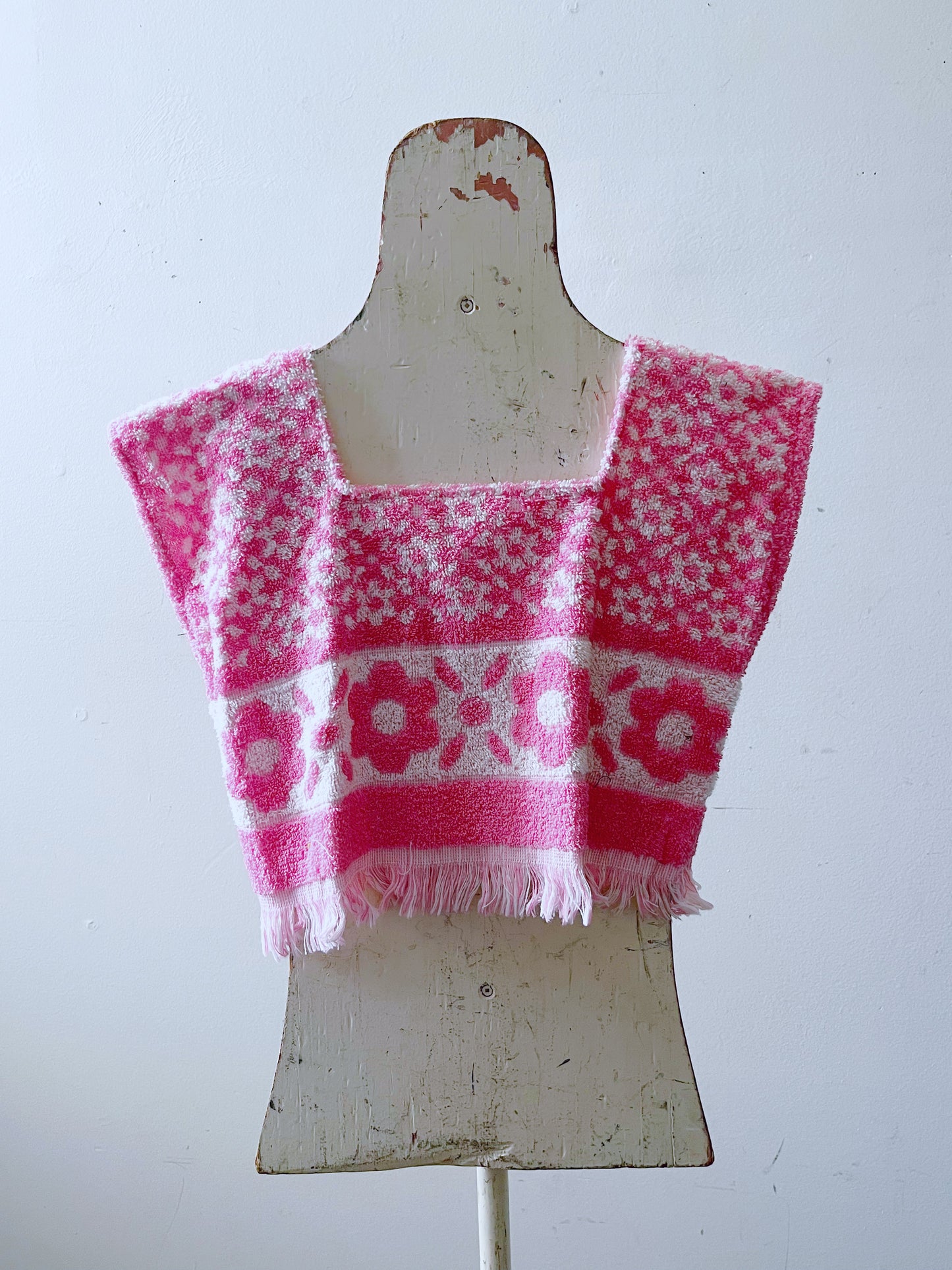 Kids Towel Top- Pink Daisy