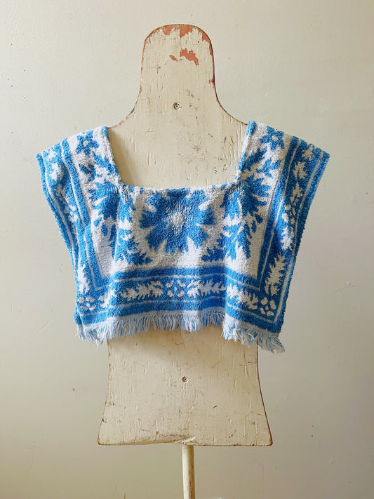 Kids Towel Top- Greek Blue