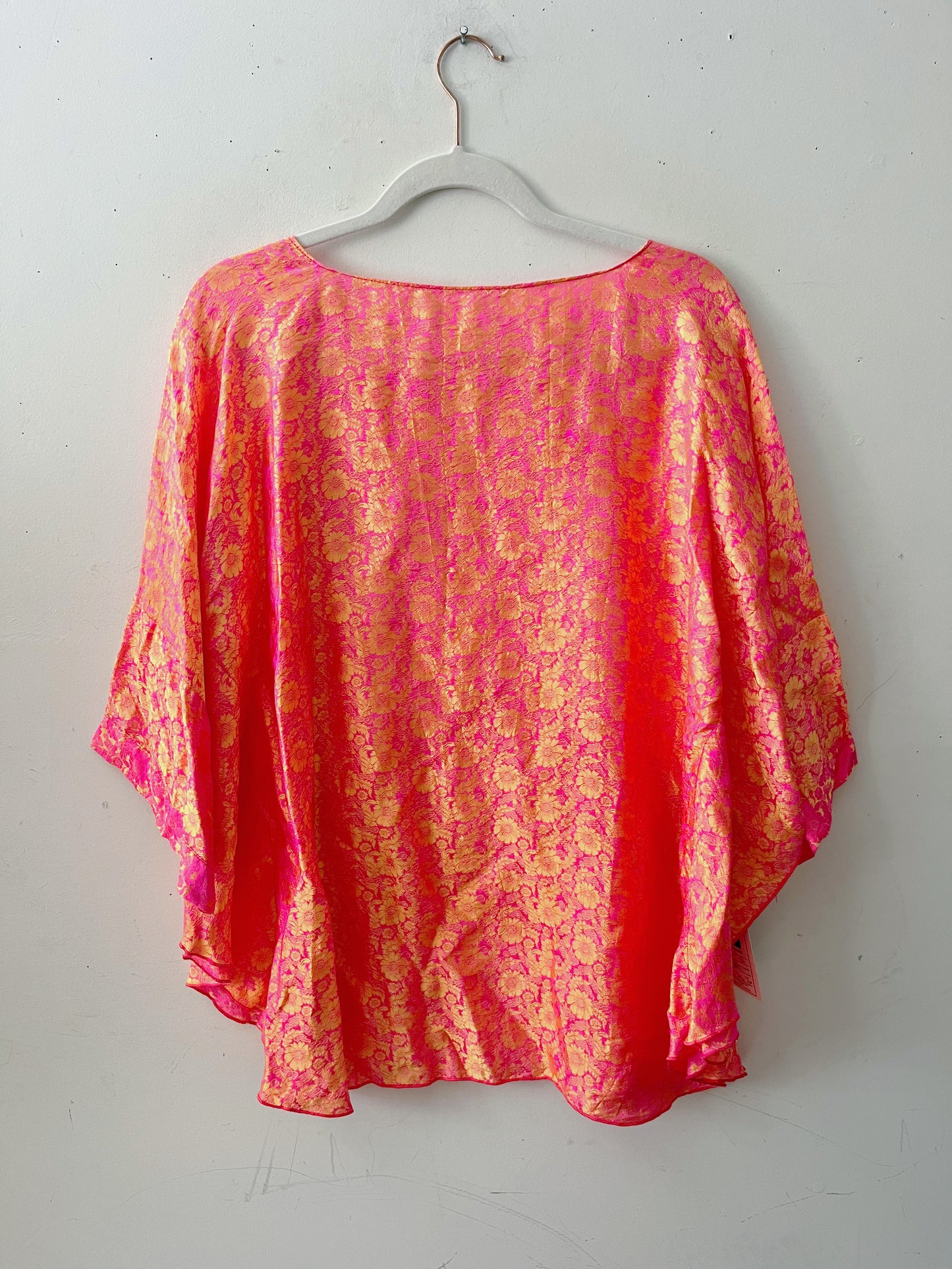 Silk Boho Floral Tunic Top | One Size
