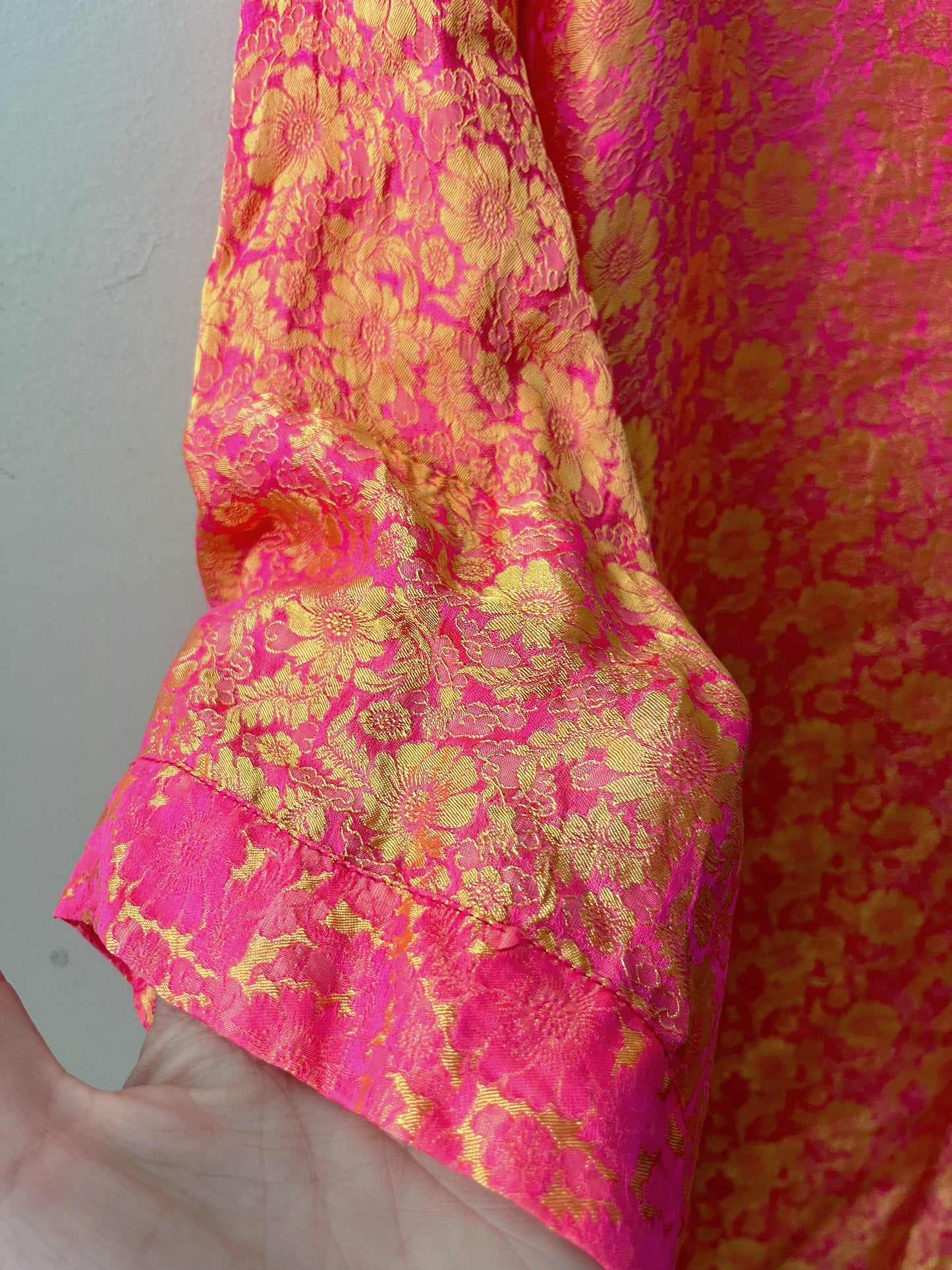 Silk Boho Floral Tunic Top | One Size