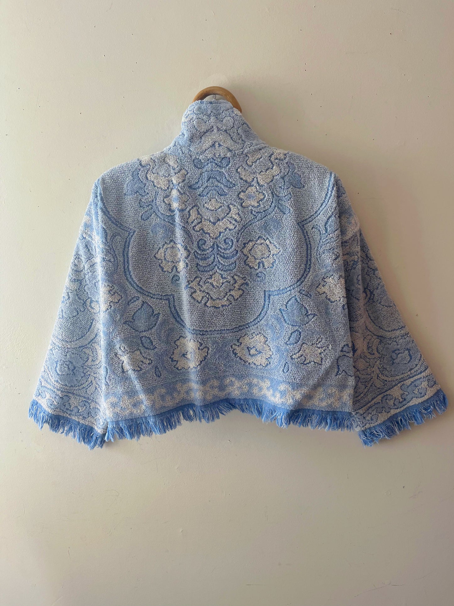 Power Blue Paisley Towel Jacket