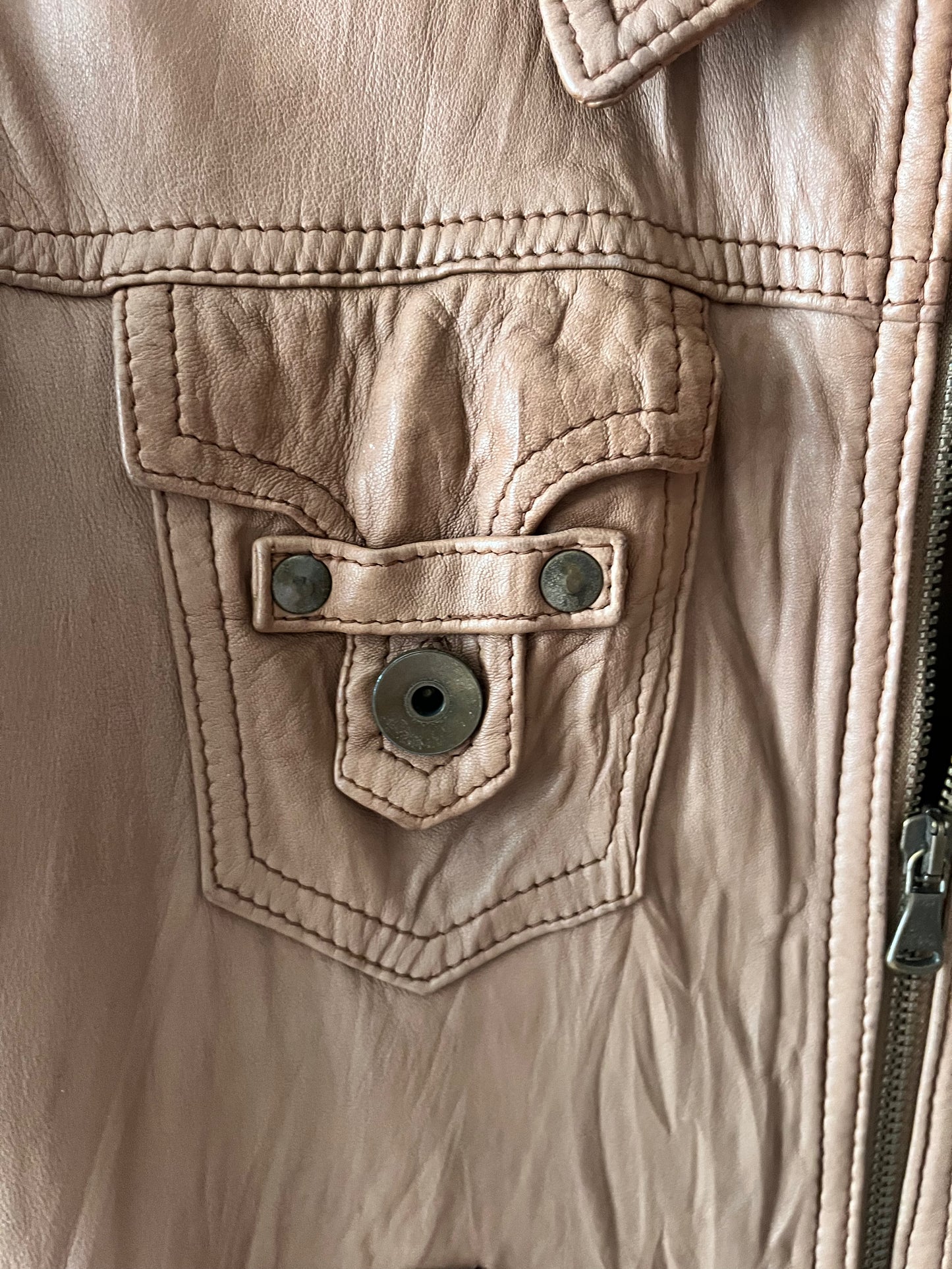 Italian Leather Bomber Jacket| Small