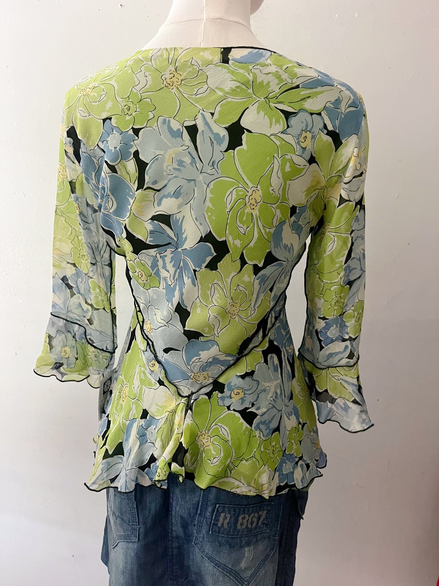Silk Floral Blouse| XS/S