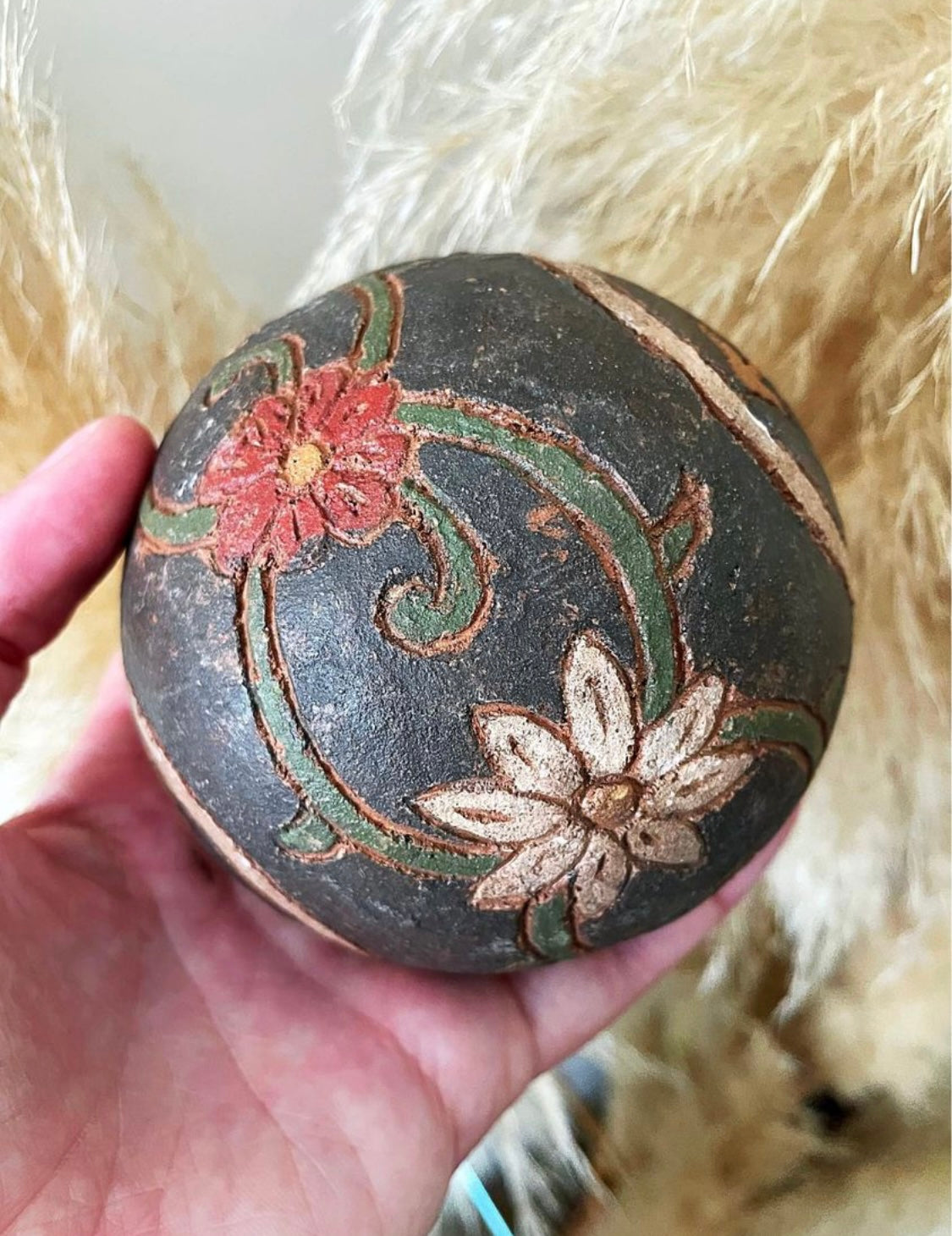 Hand Painted Pottery Decorative Balls