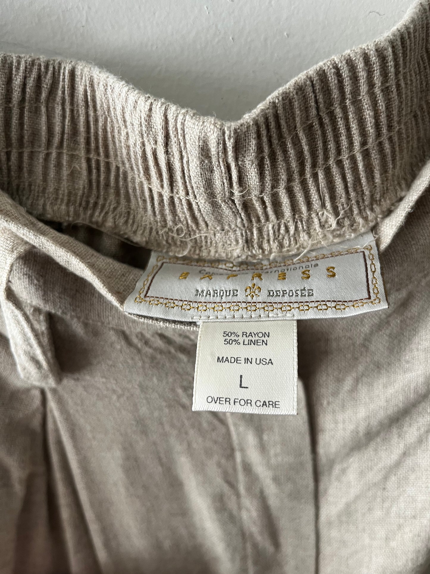 Linen Flowy Trousers- Sand