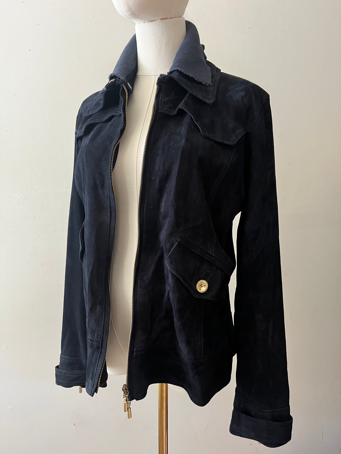Italian Suede Leather Jacket| Medium