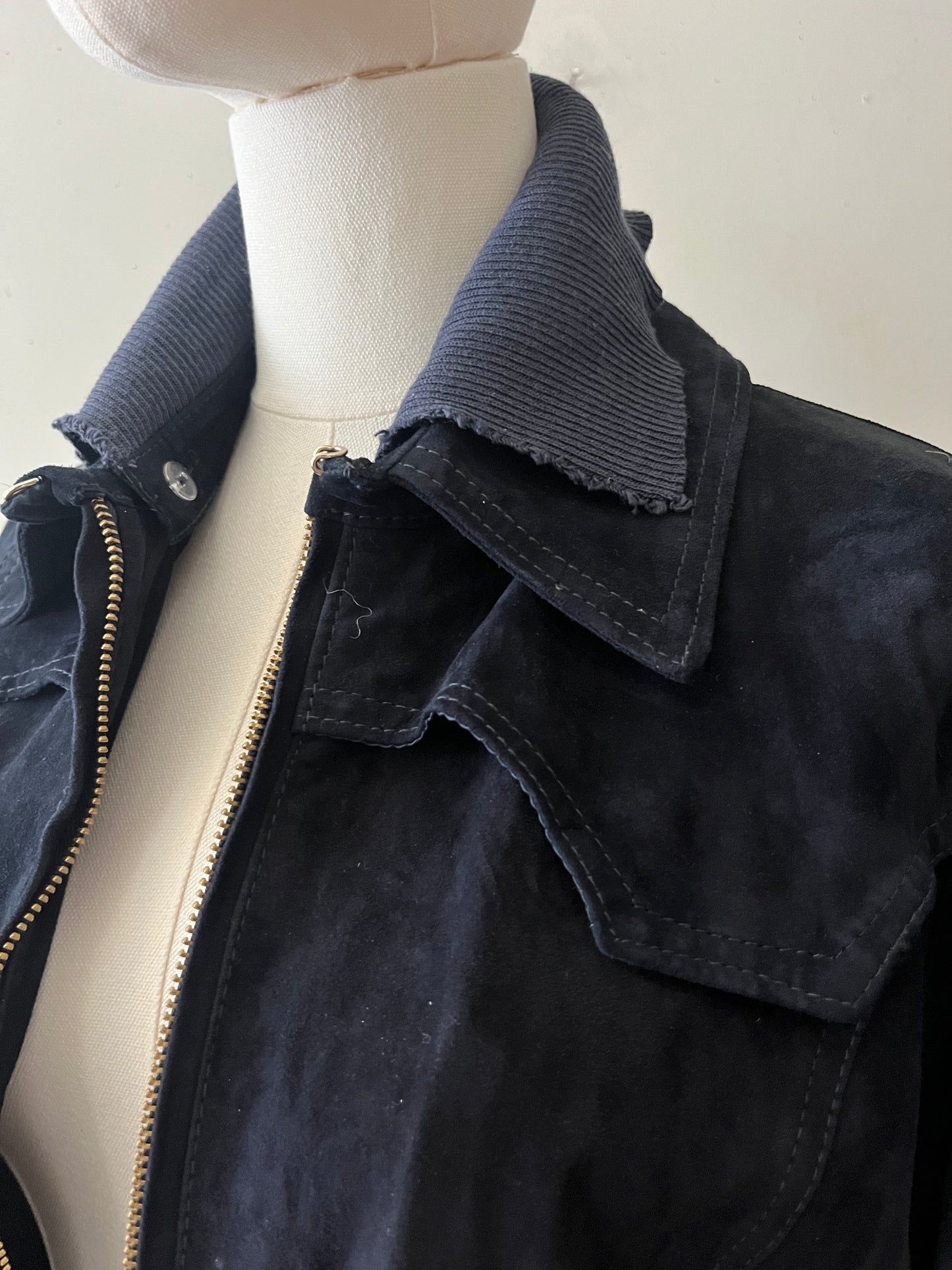 Italian Suede Leather Jacket| Medium