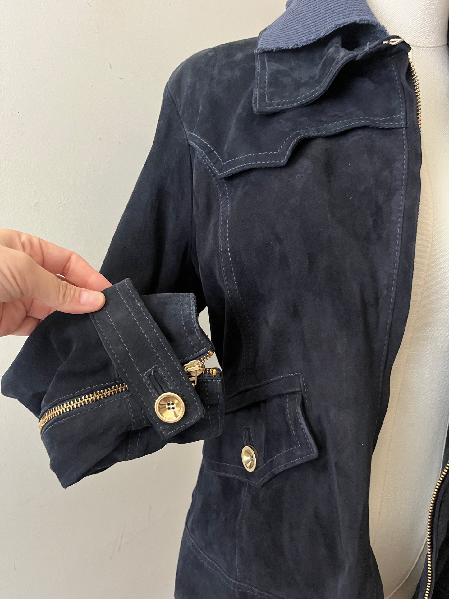 Italian Suede Leather Jacket| Medium