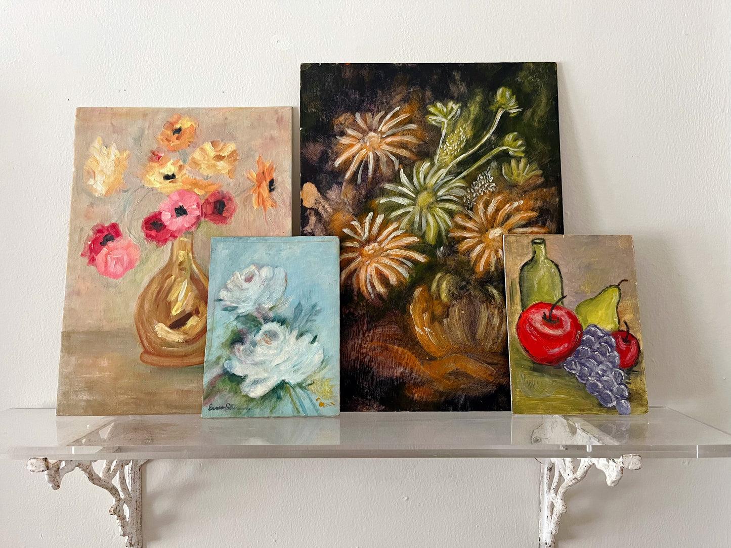Floral Painting- Turquoise Blossoms