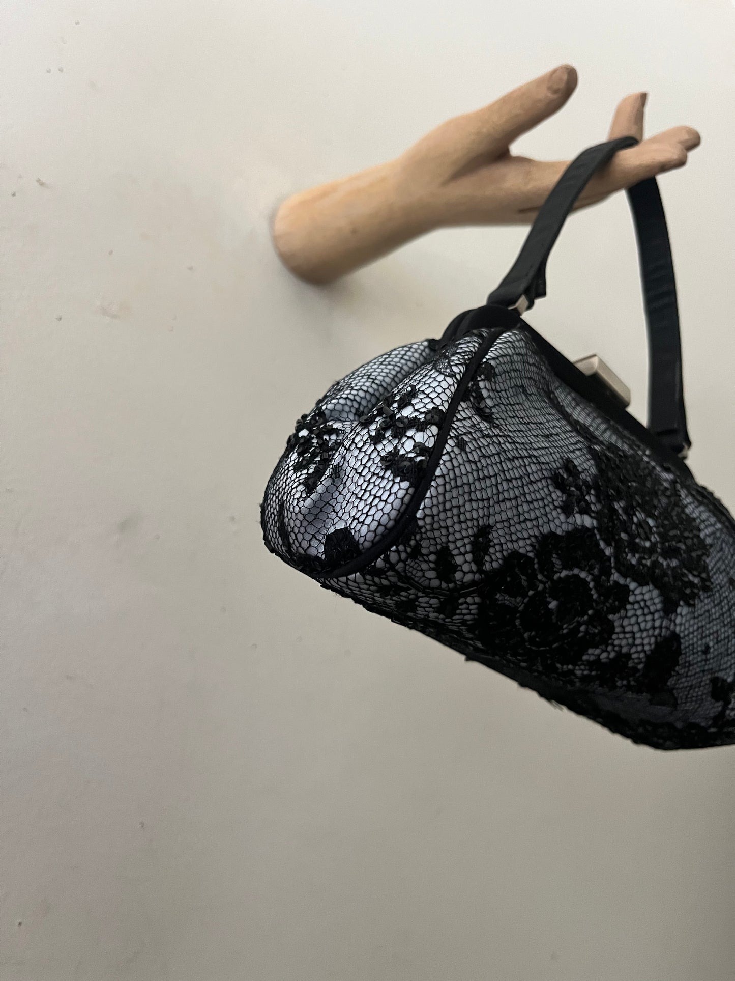 Satin & Lace Evening Handbag