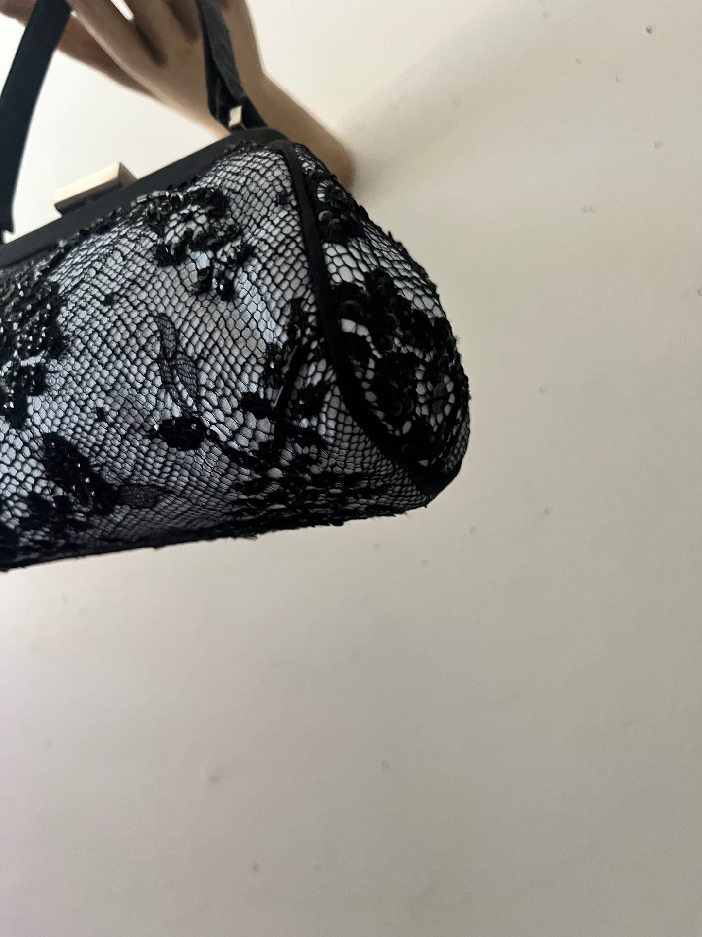 Satin & Lace Evening Handbag