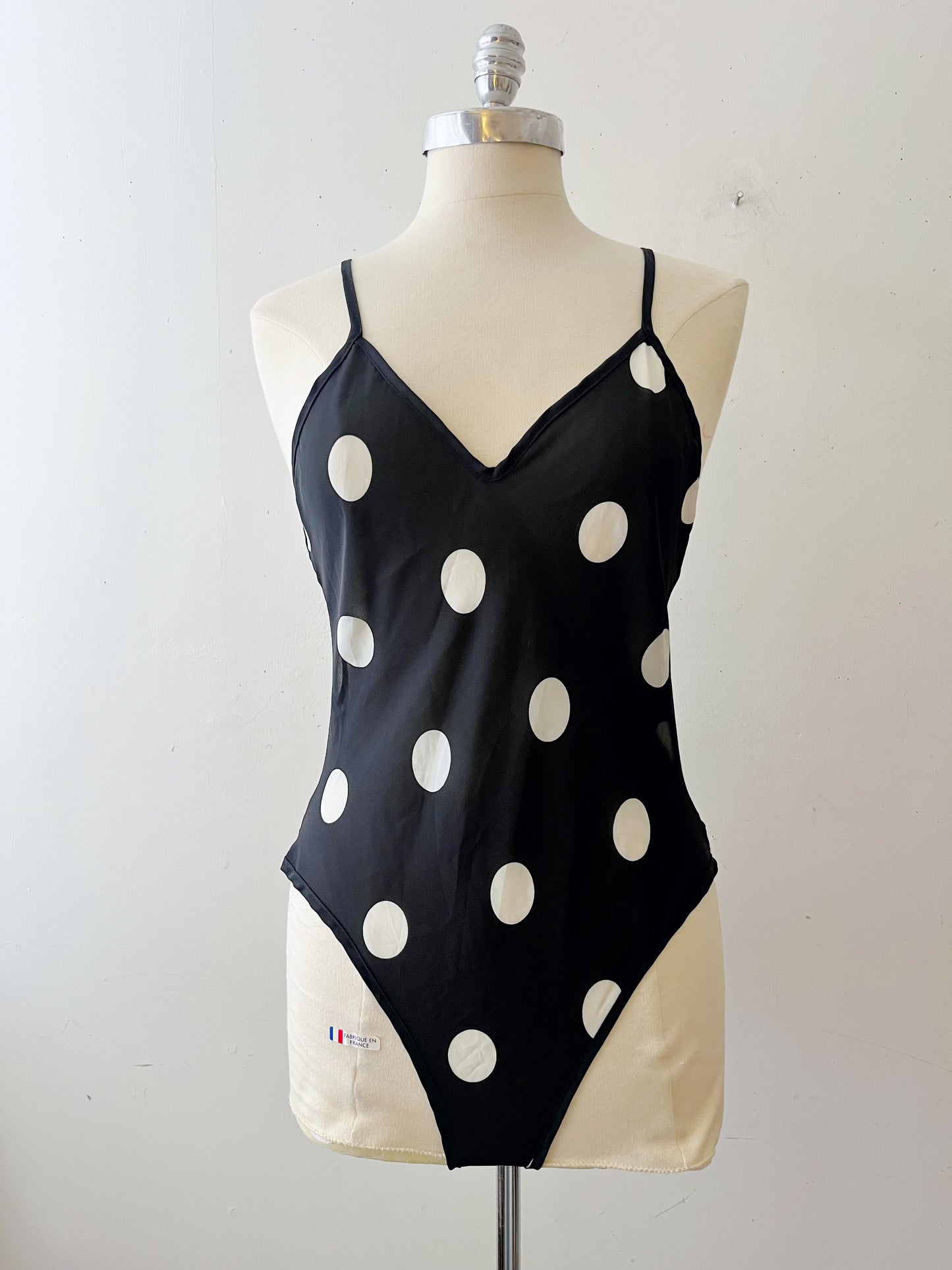 Sheer Large Polka Dot Bodysuit | Medium
