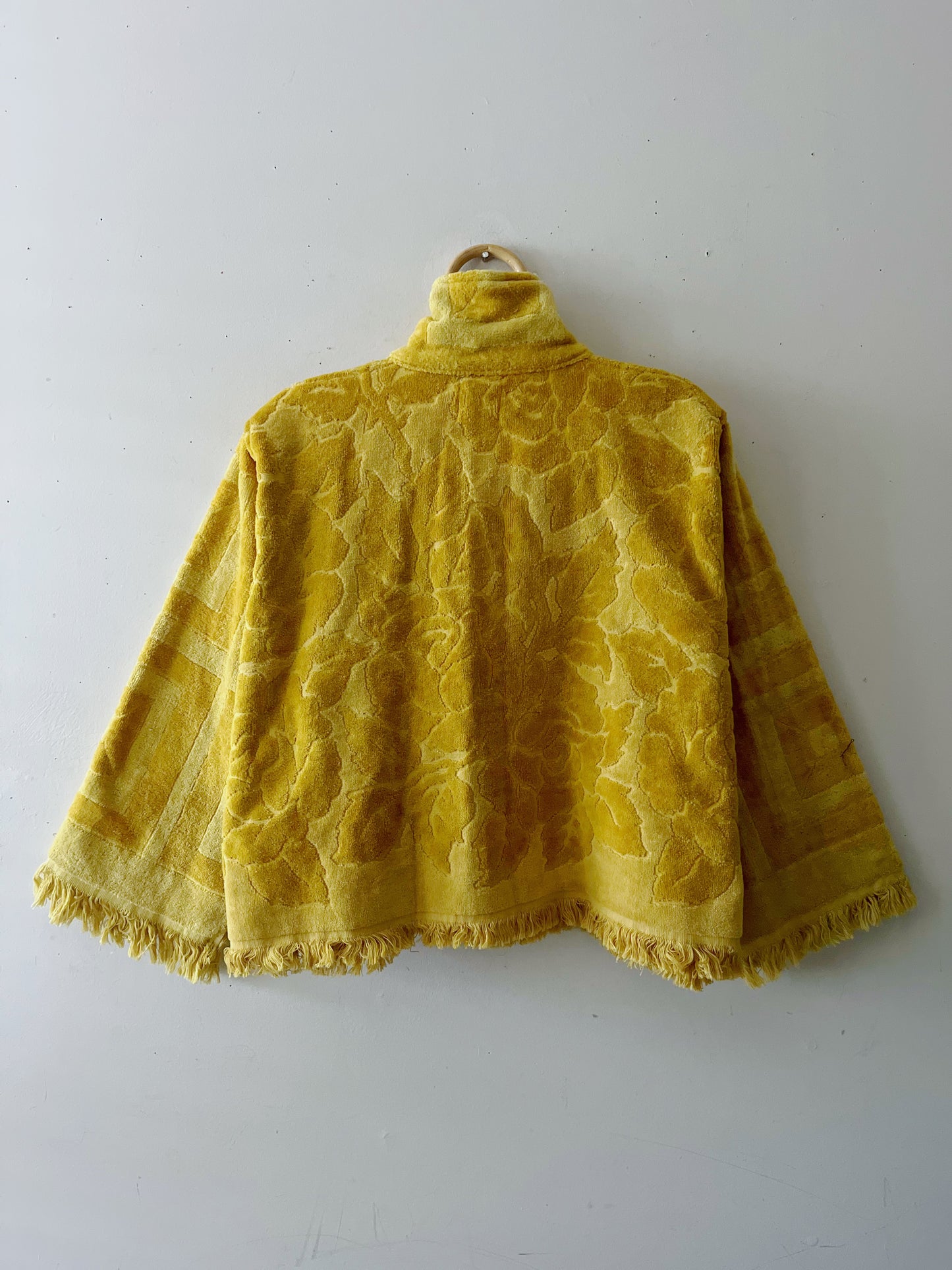 Square Rose Mustard Towel Jacket| One Size