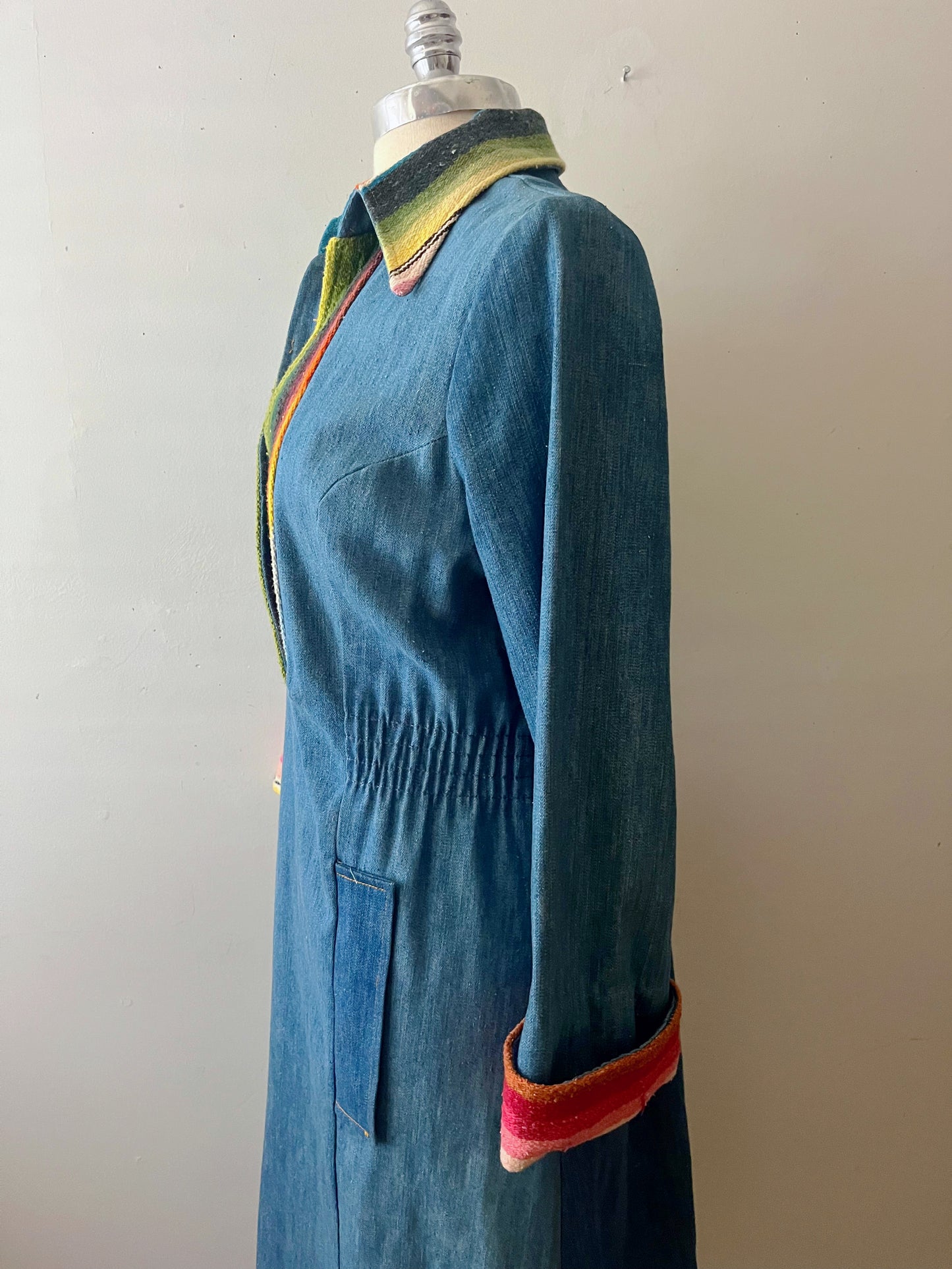 Rainbow Quilt Denim Dress