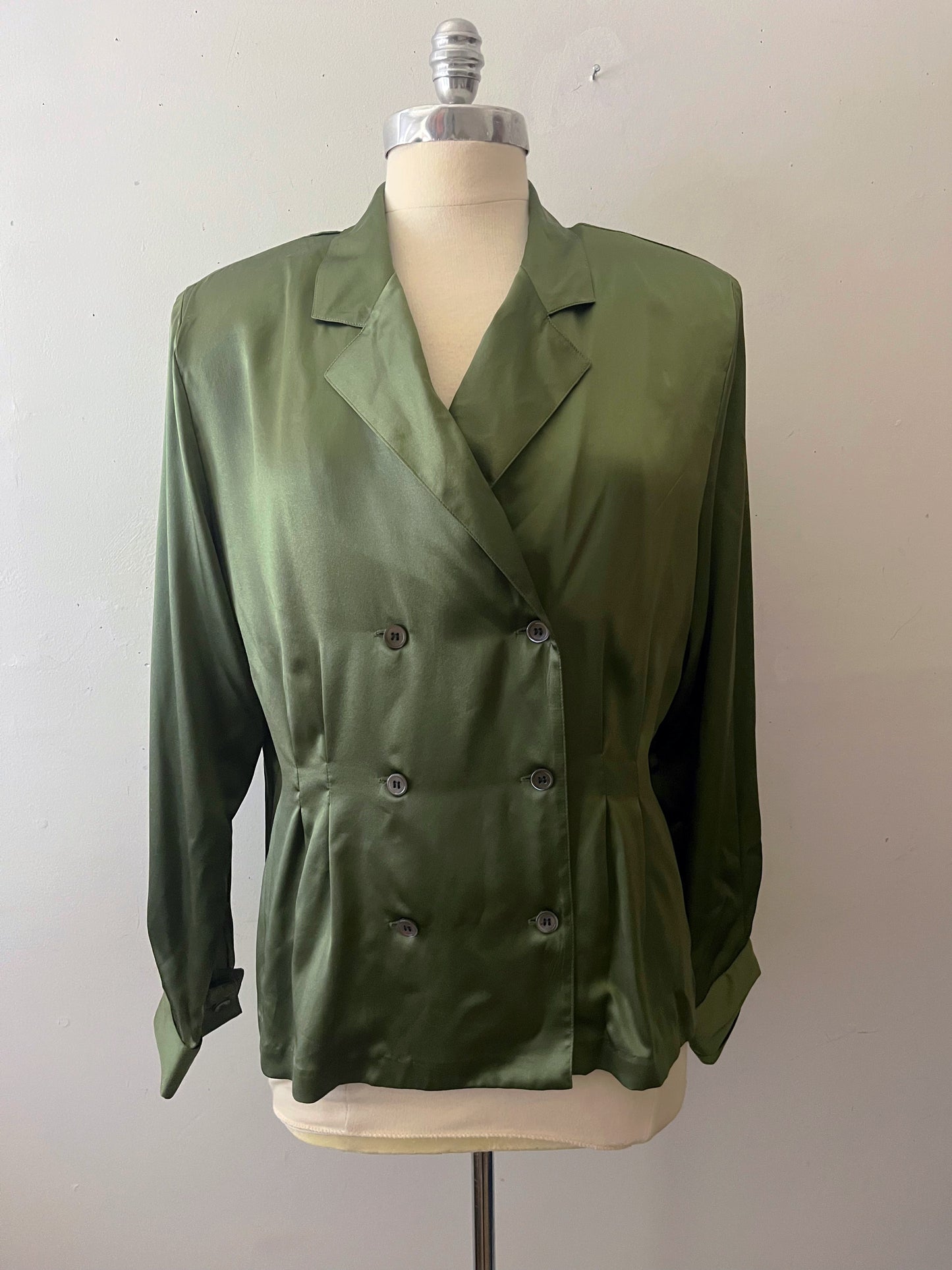 Double Breasted Silk Blouse