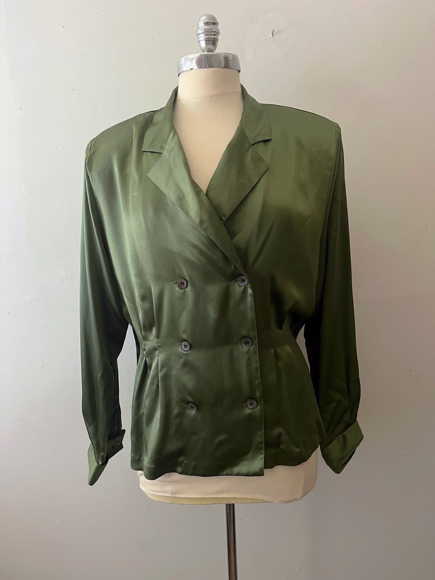Double Breasted Silk Blouse