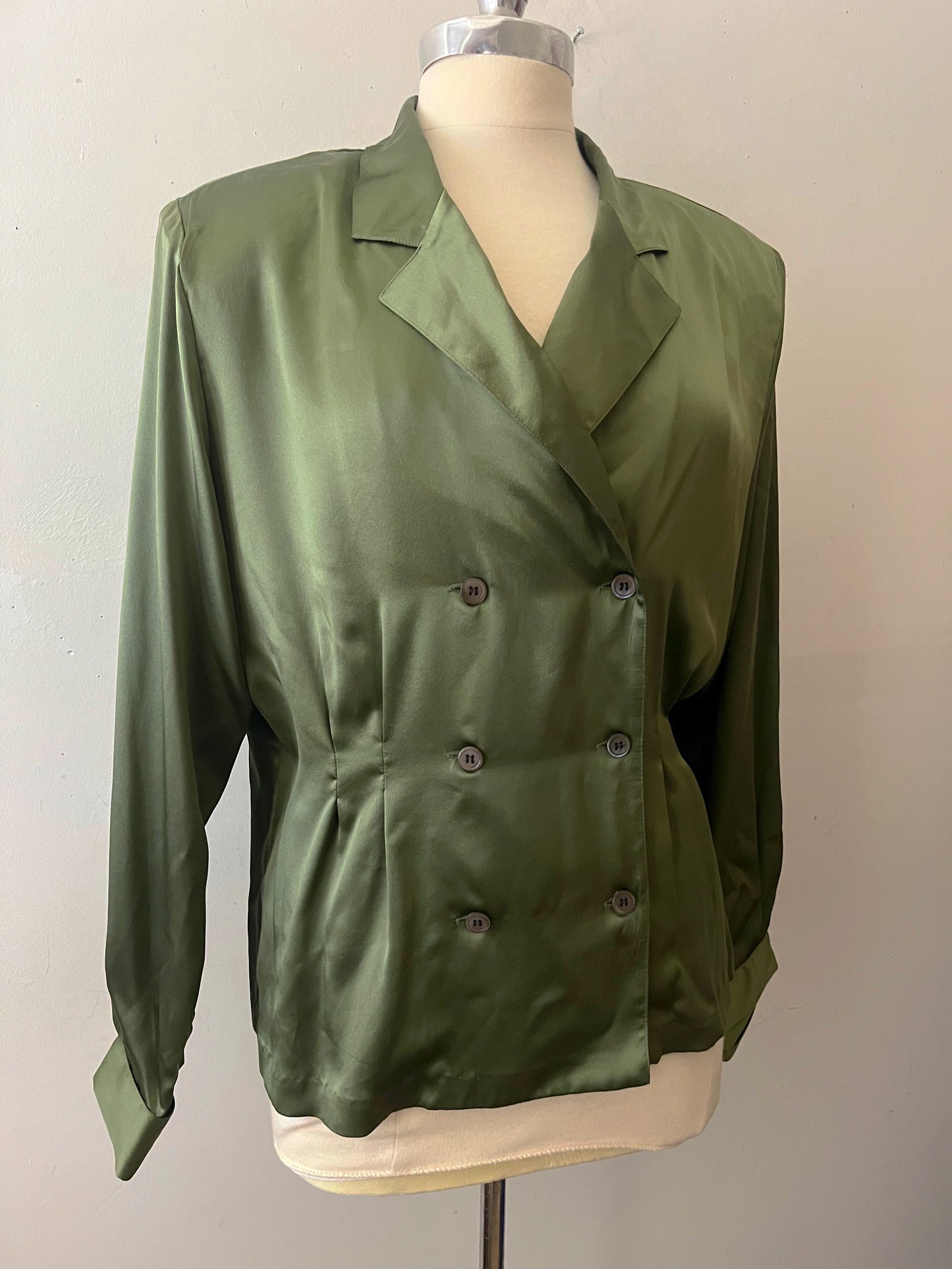 Double Breasted Silk Blouse