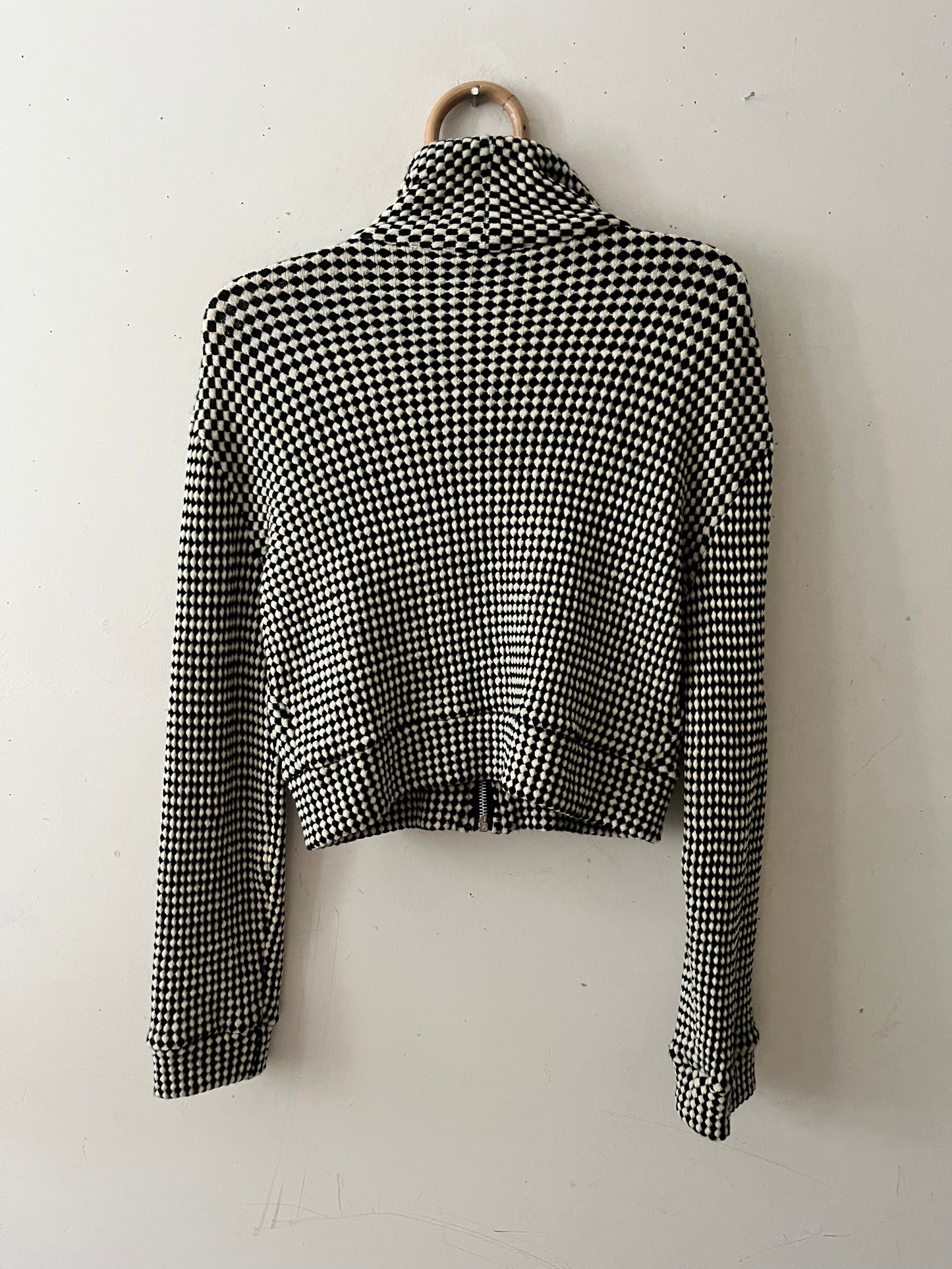 Versace Harlequin Checked Knit Jacket| S/M