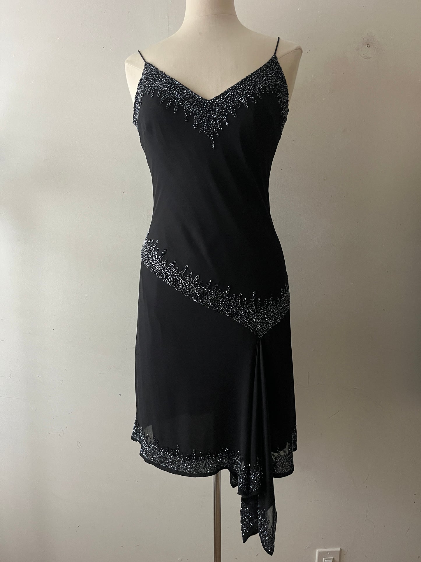 Black Beaded Fairy Dress | Medium