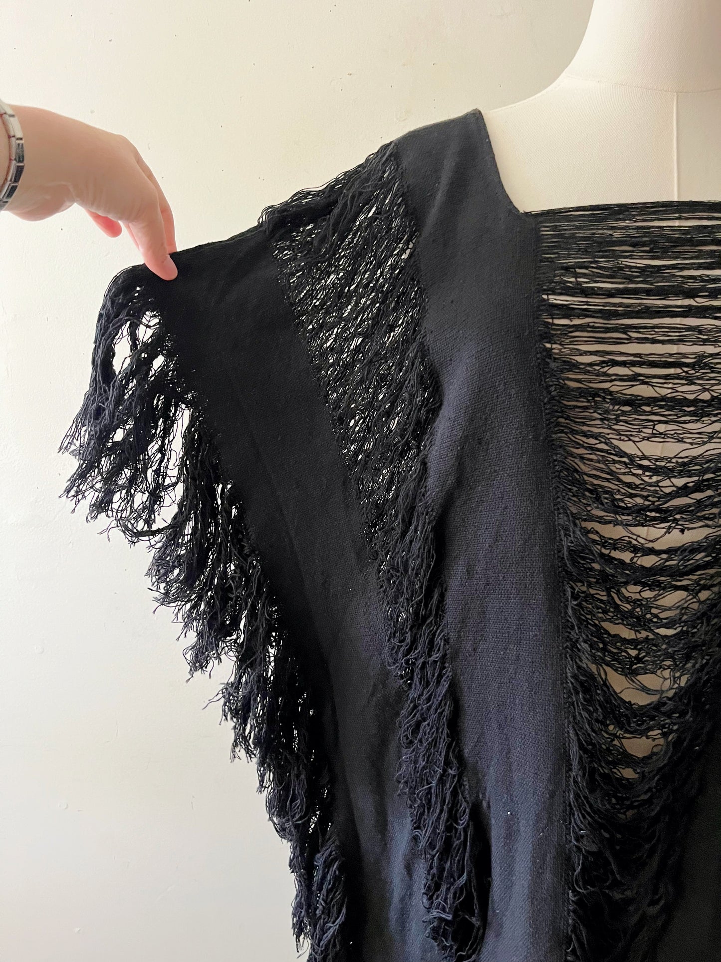 Fringe Cotton Tunic Dress| O/S
