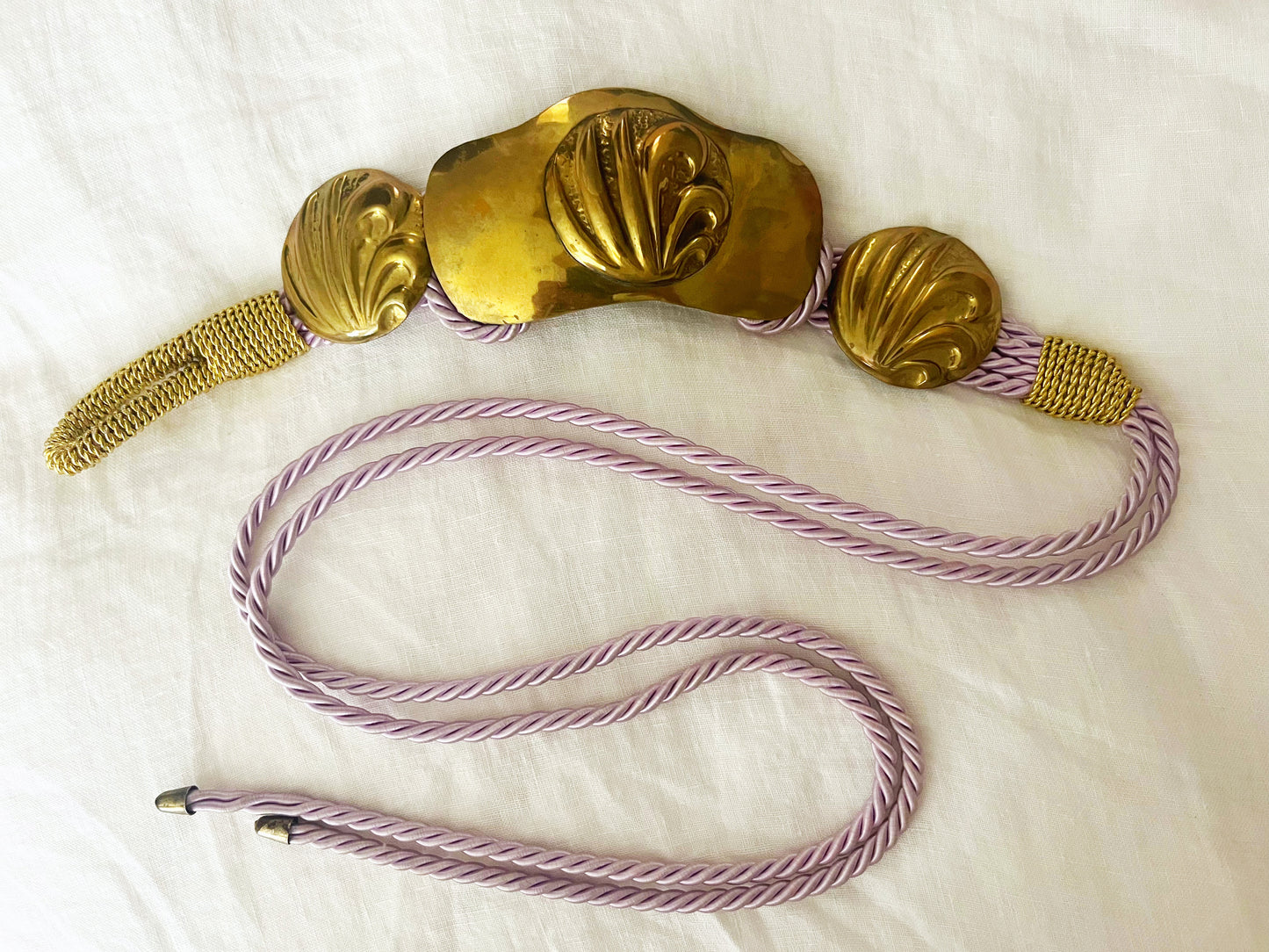 Art Metal Seashell Rope Belt