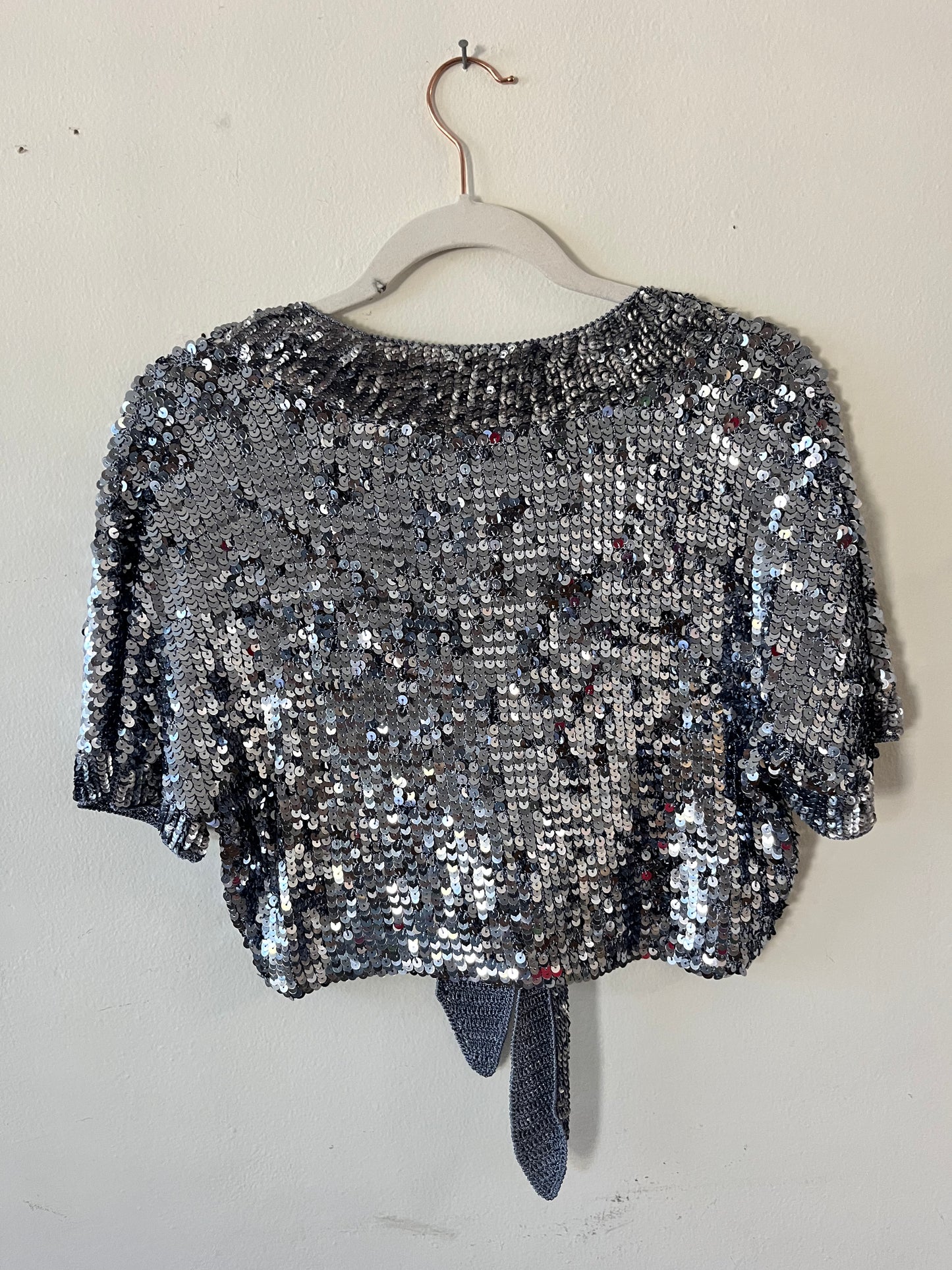 Crochet Sequin Topper Bolero | Medium