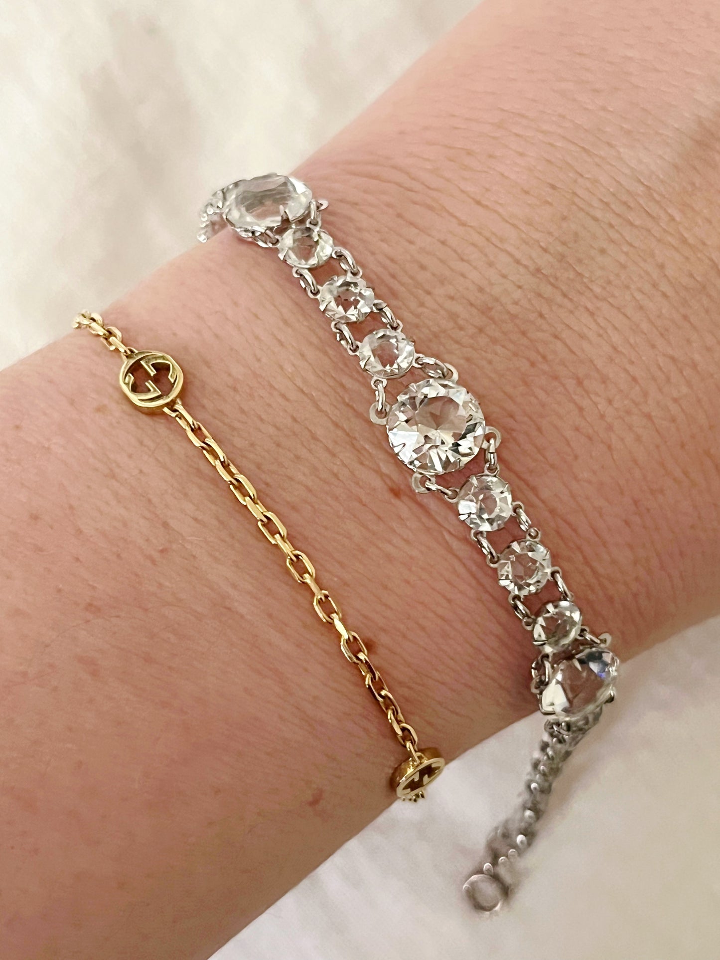 Art Deco Crystal Paste Bracelet