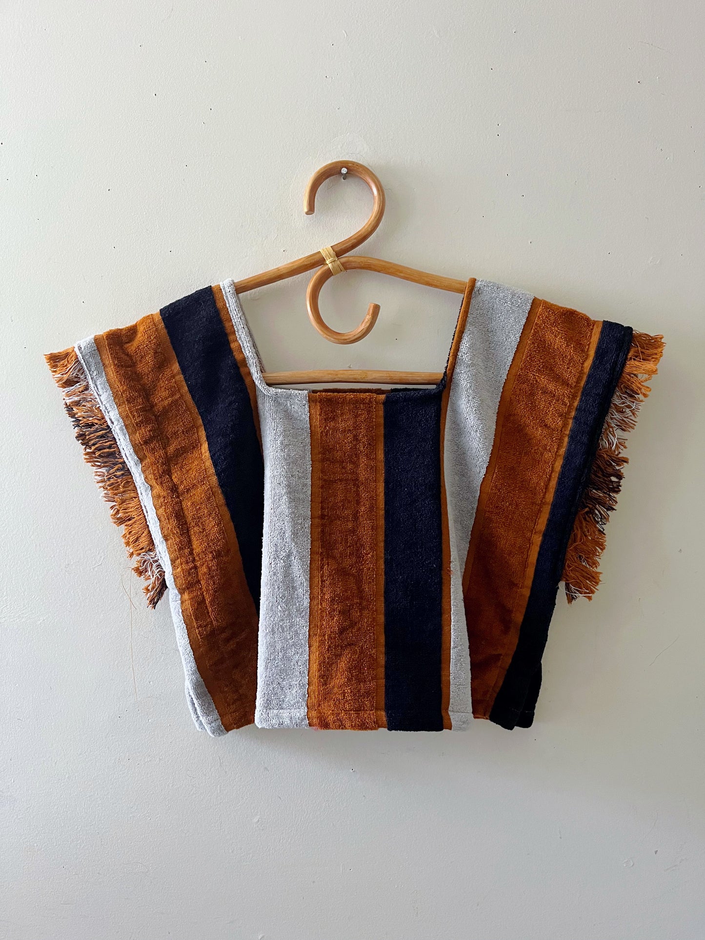 Thick Striped Fringe Towel Top