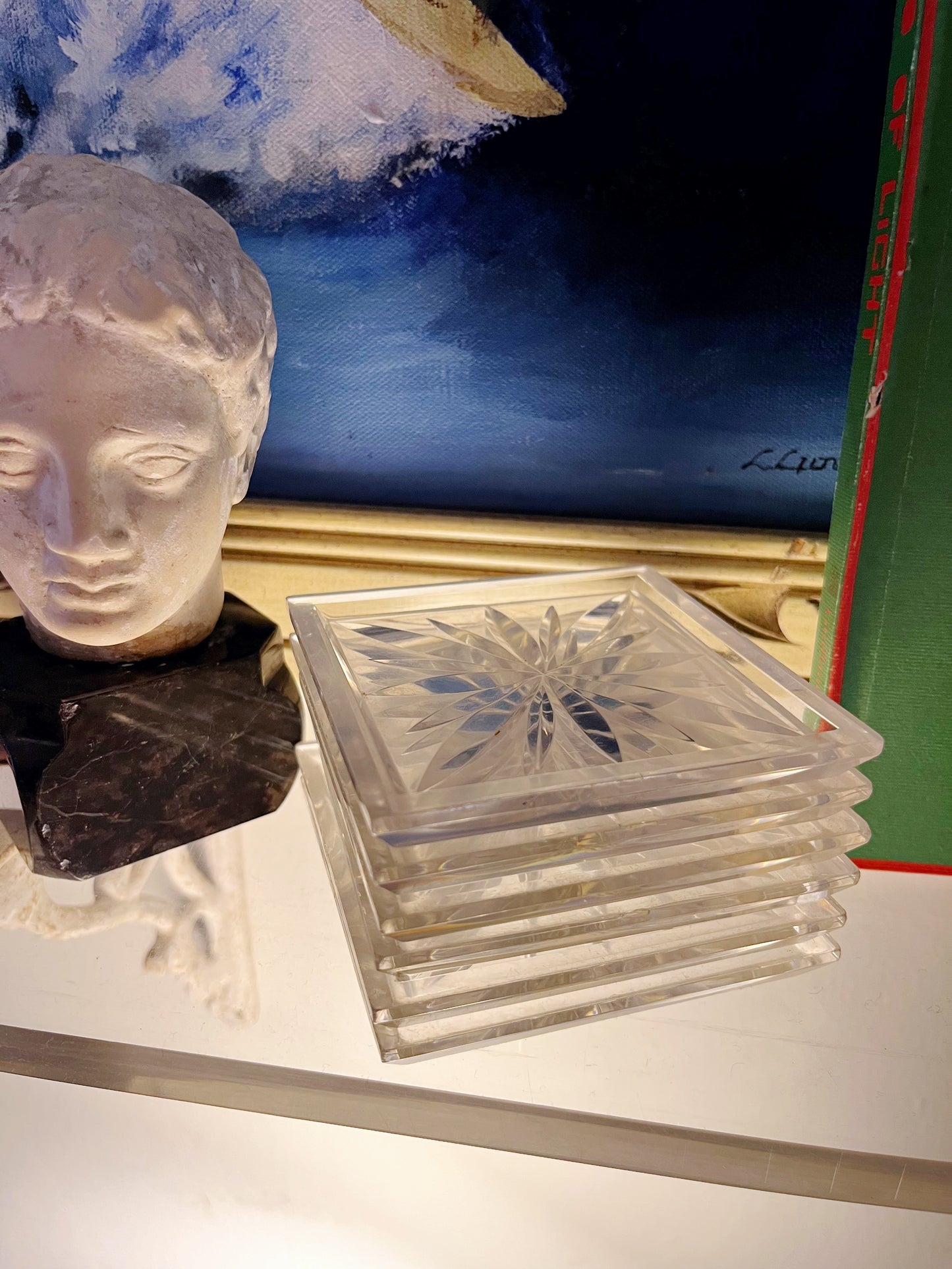 Lucite Burst Coaster Set